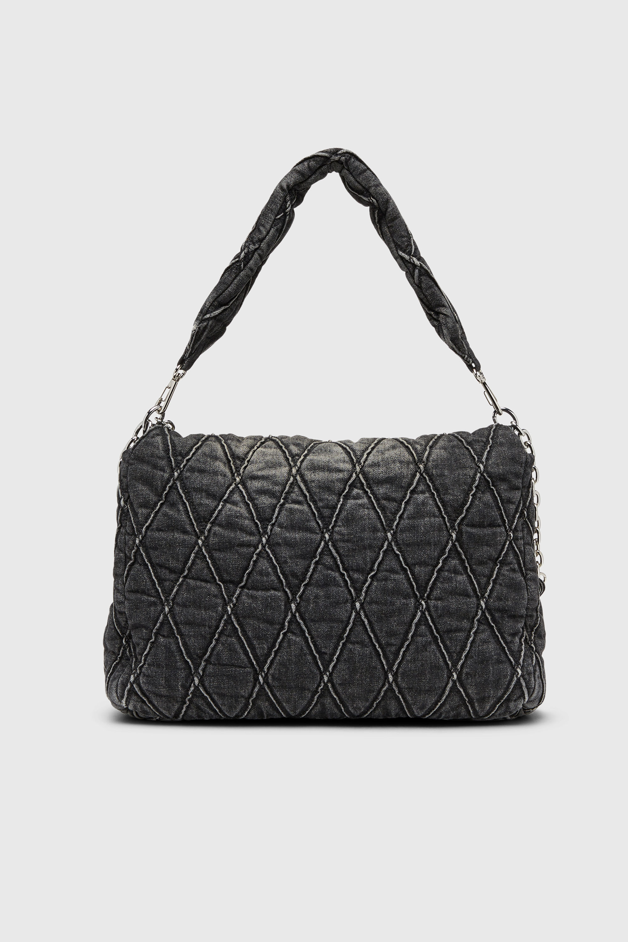 Diesel ウィメンズ バッグ Charm-D Shoulder L bag キルト デニム