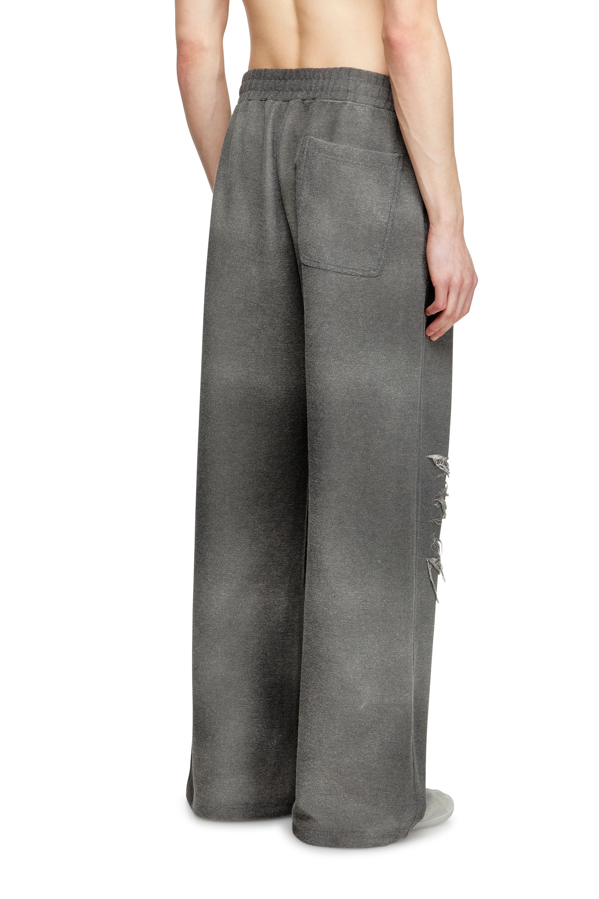 Diesel - P-PERCY, Male's Track pants with distressed front in グレー - 2