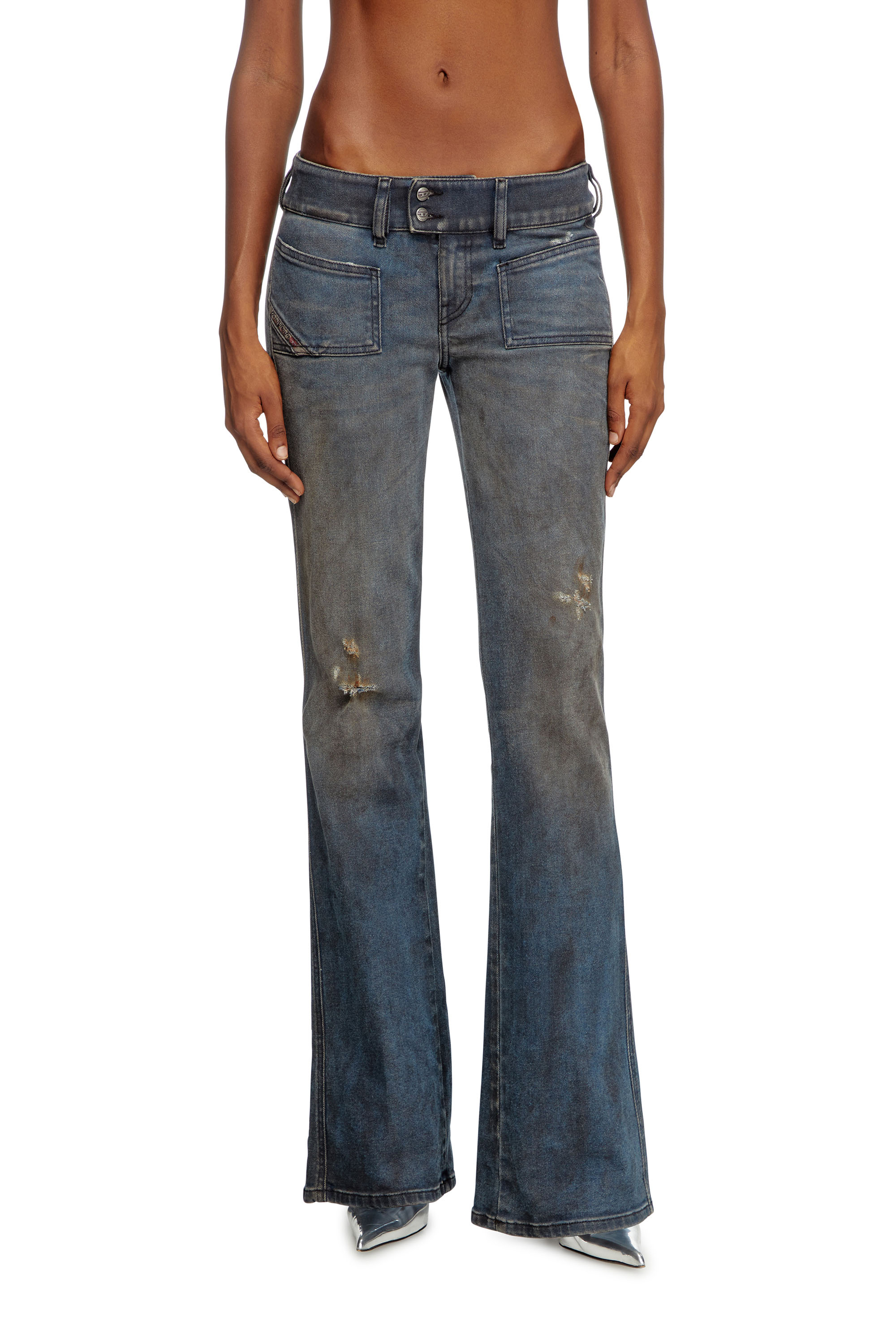 Bootcut Jeans D-Hush 09L25, ミディアムブルー Diesel - Female's Bootcut Jeans D-Hush 09L25, ミディアムブルー - 3