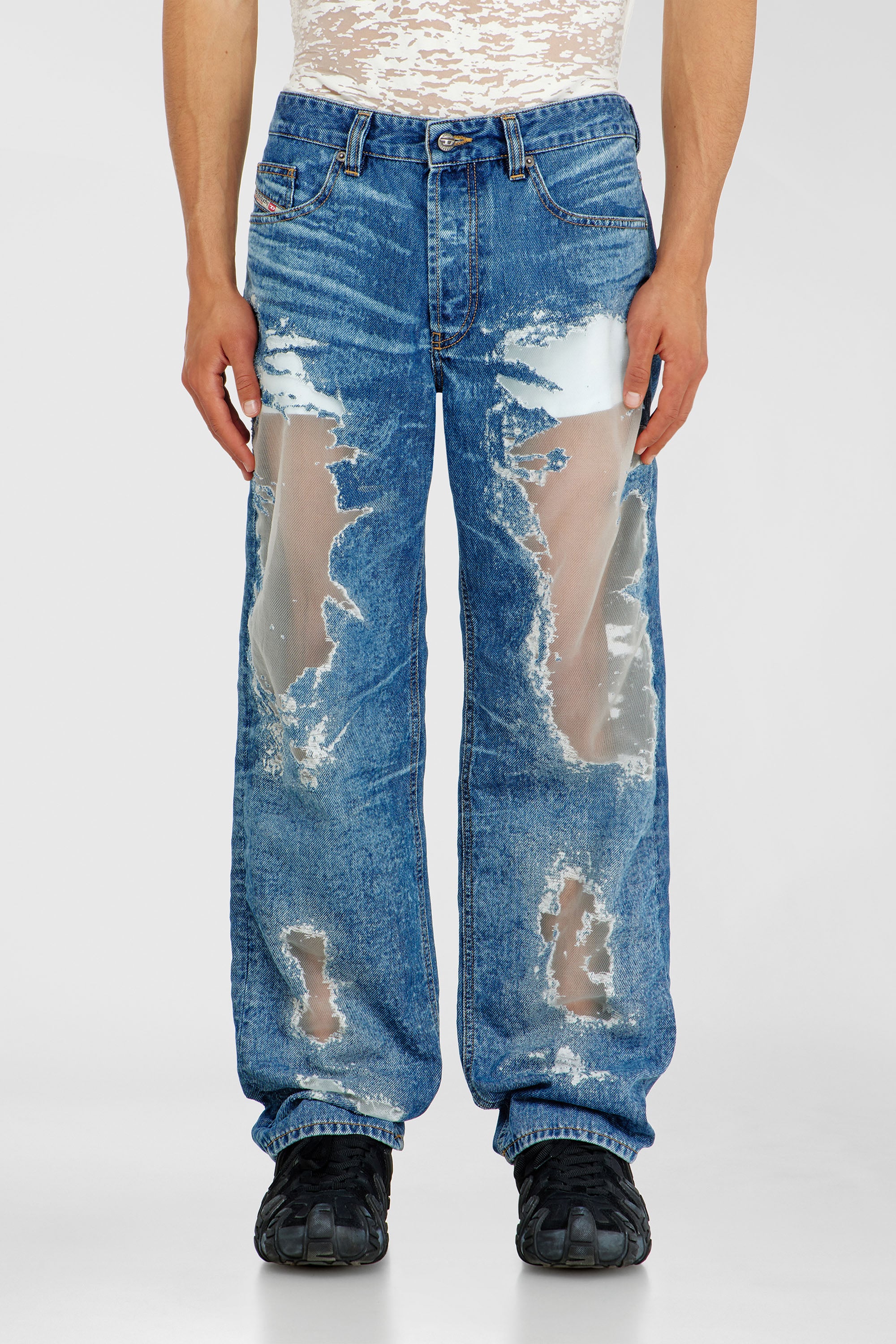 Diesel - Male's Regular Jeans 2024 D-Macs 068ZH, ミディアムブルー - 1