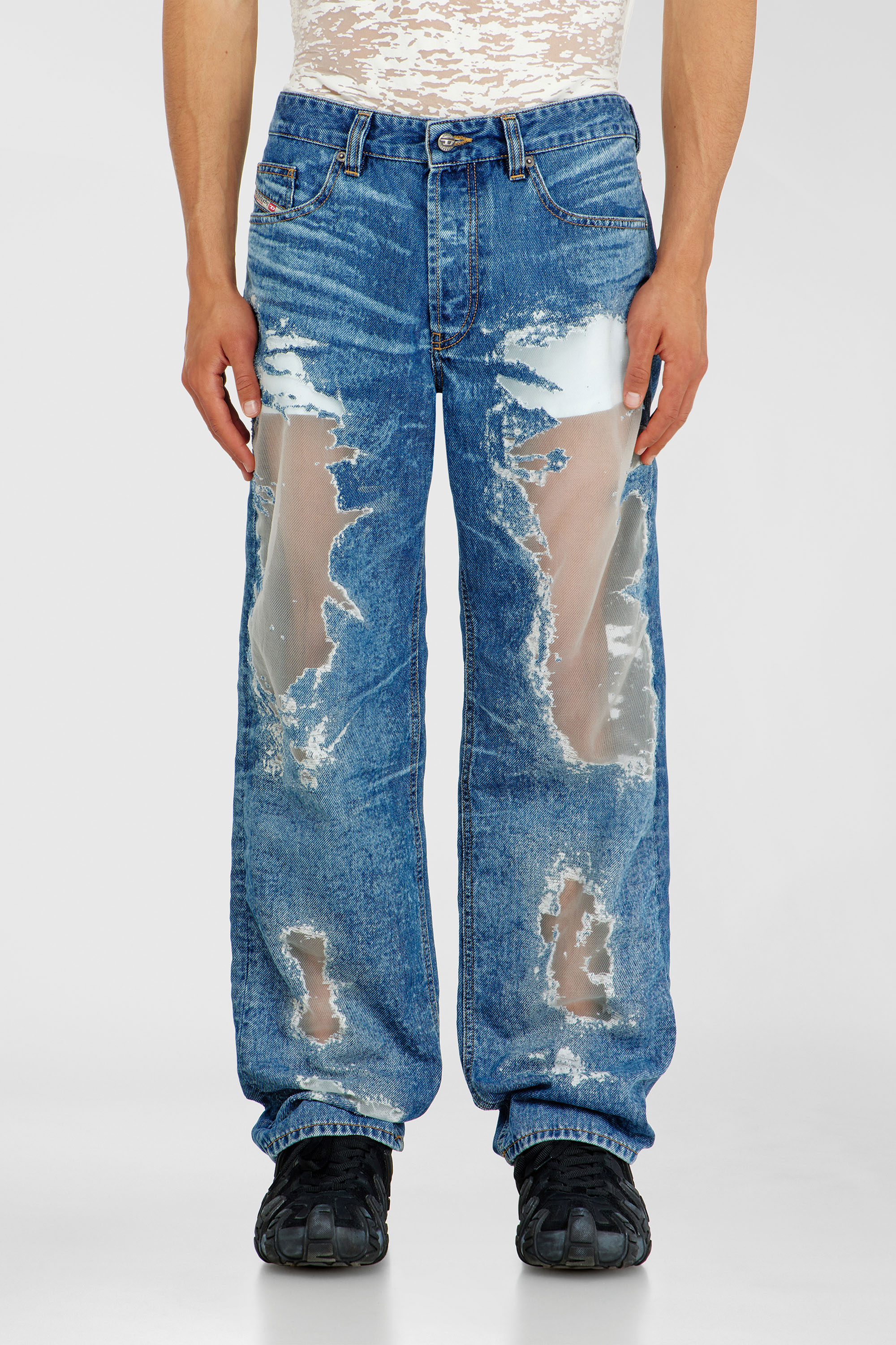Diesel - Male's Regular Jeans 2024 D-Macs 068ZH, ミディアムブルー - 3