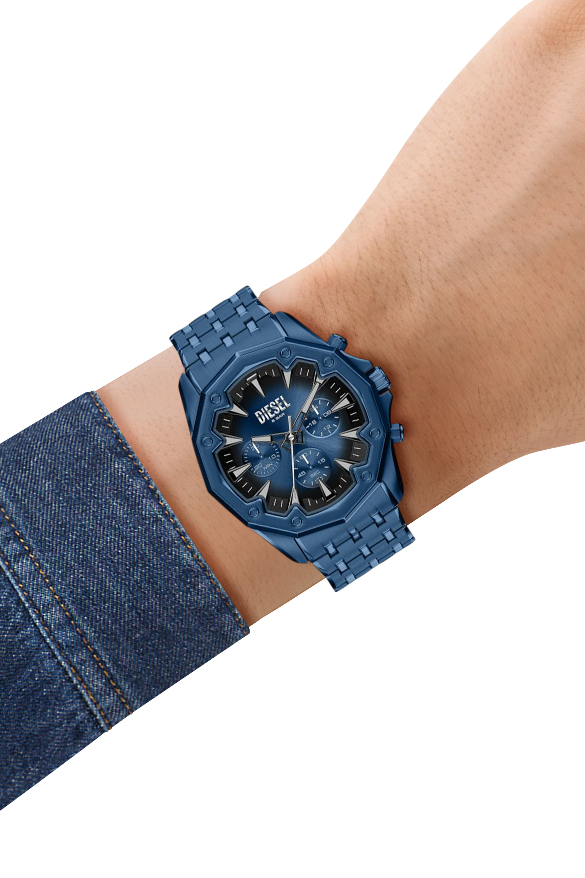Diesel - DZ4705 WATCH, Male's Stinger Blue Stainless Steel Watch in ブルー - 8