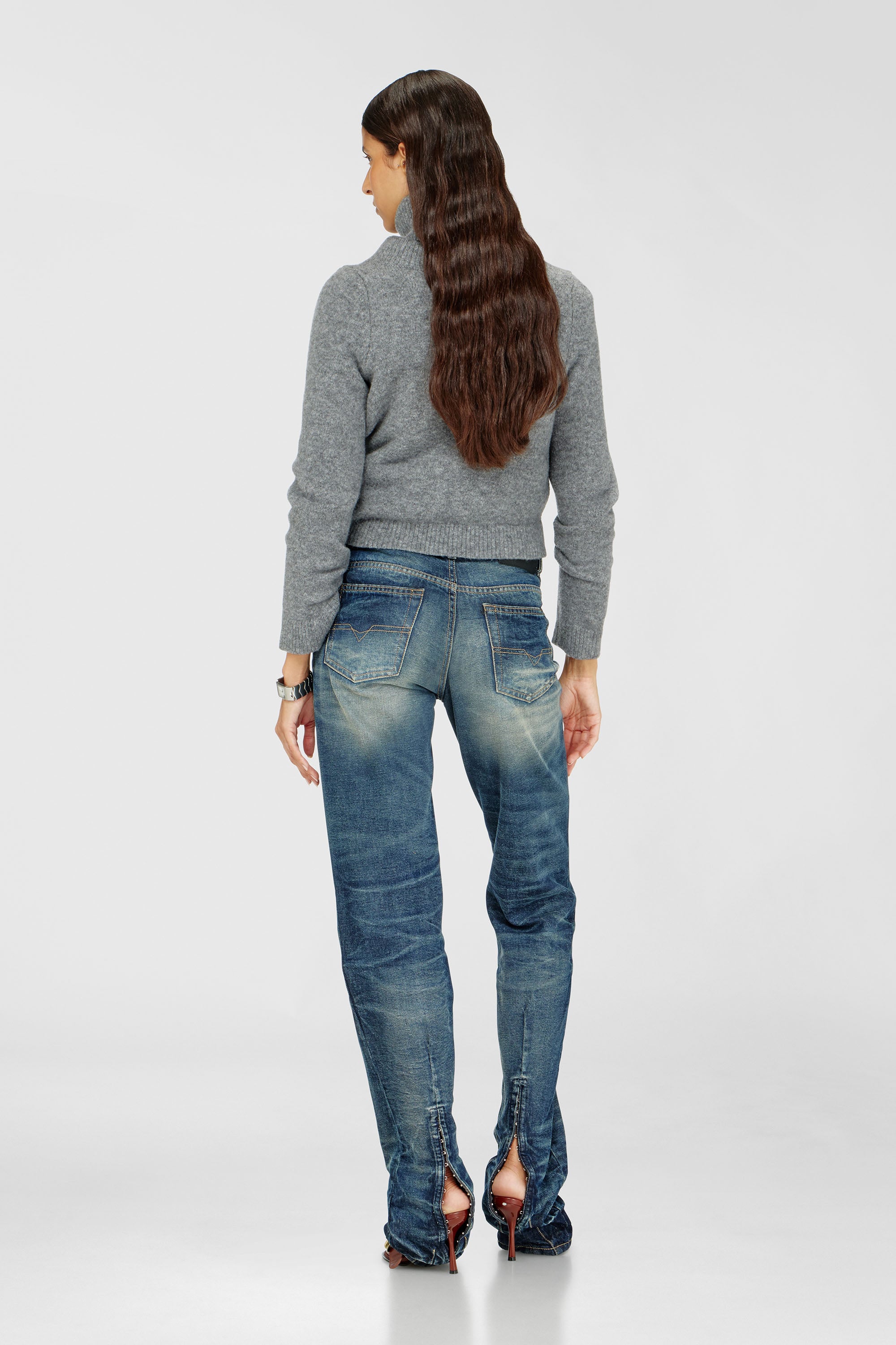 Diesel - Female's Regular Jeans D-Heel 0DBFC, ミディアムブルー - 2