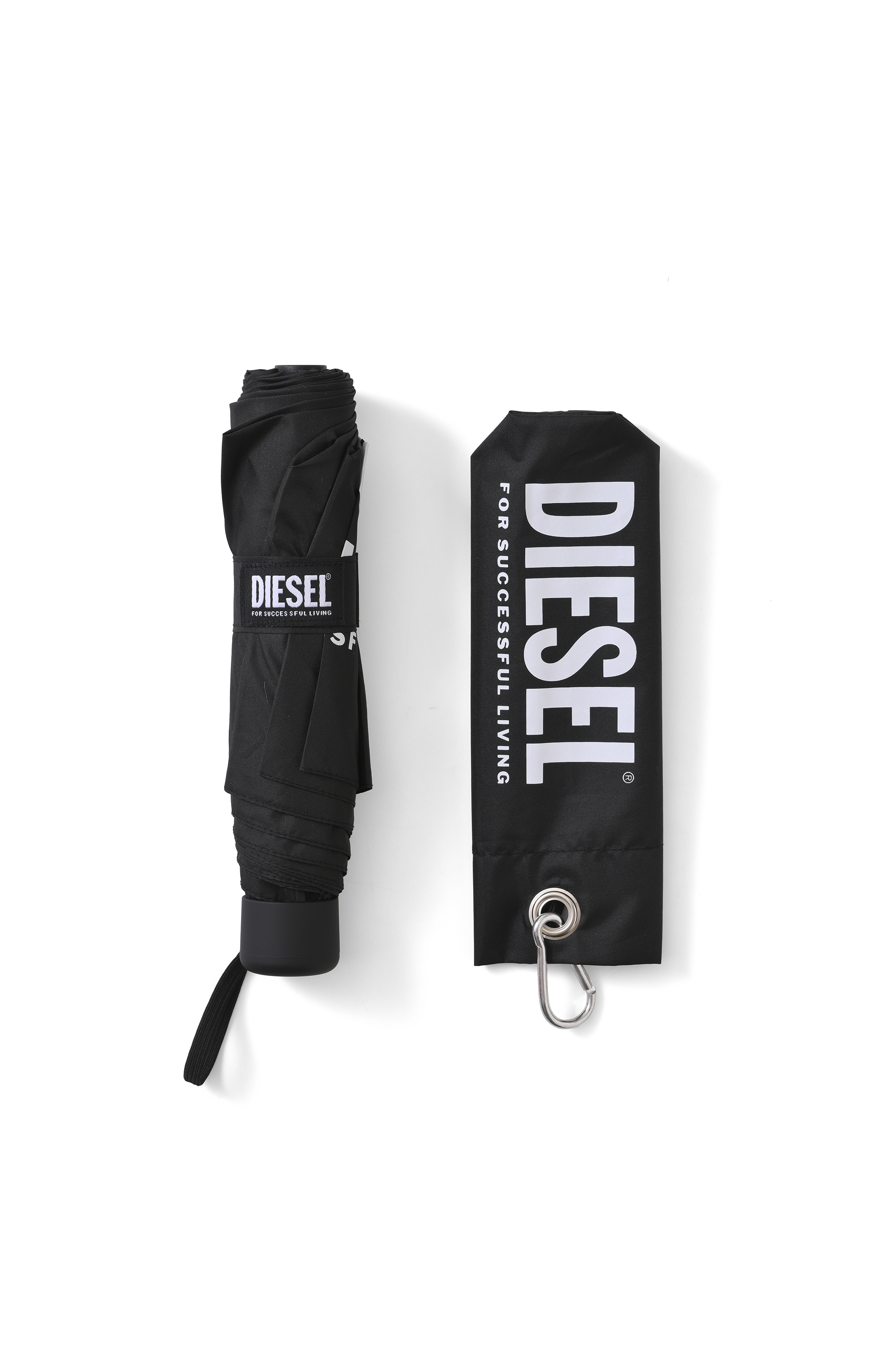 Diesel - PORTABLE UMBRELLA (BLACK), Unisex's PORTABLE UMBRELLA (BLACK) in ブラック - 3