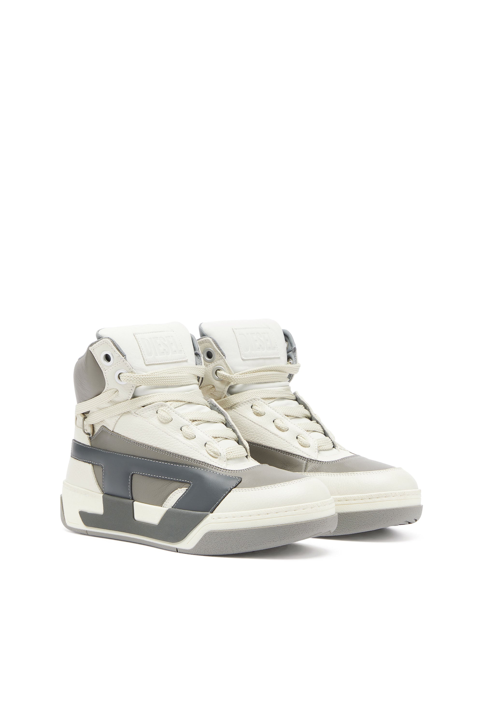 Diesel - S-D-OLLIE MID, Male's ミッドカットスニーカー in ホワイト/グレー - 2