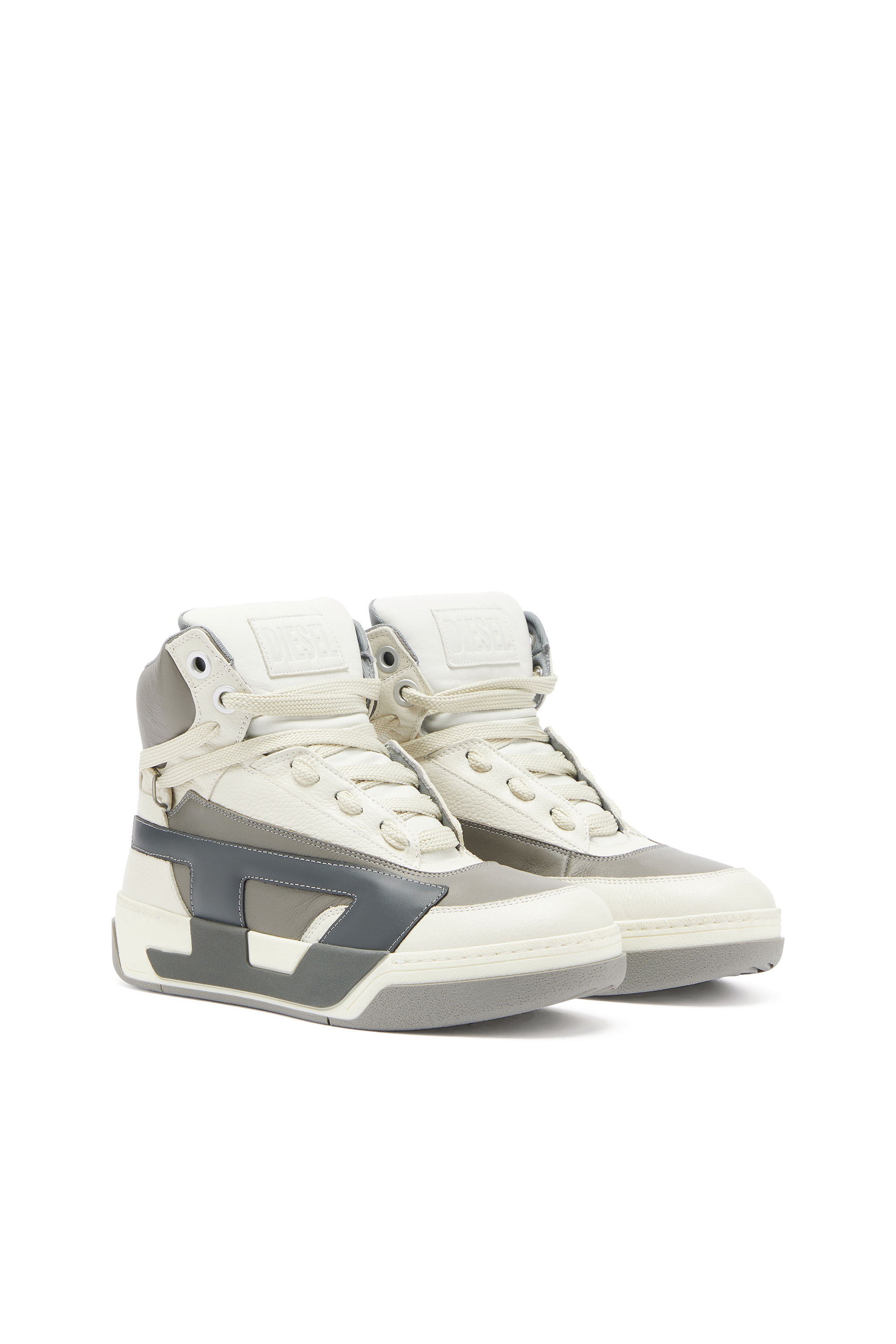 Diesel - S-D-OLLIE MID, Male's ミッドカットスニーカー in ホワイト/グレー - 2