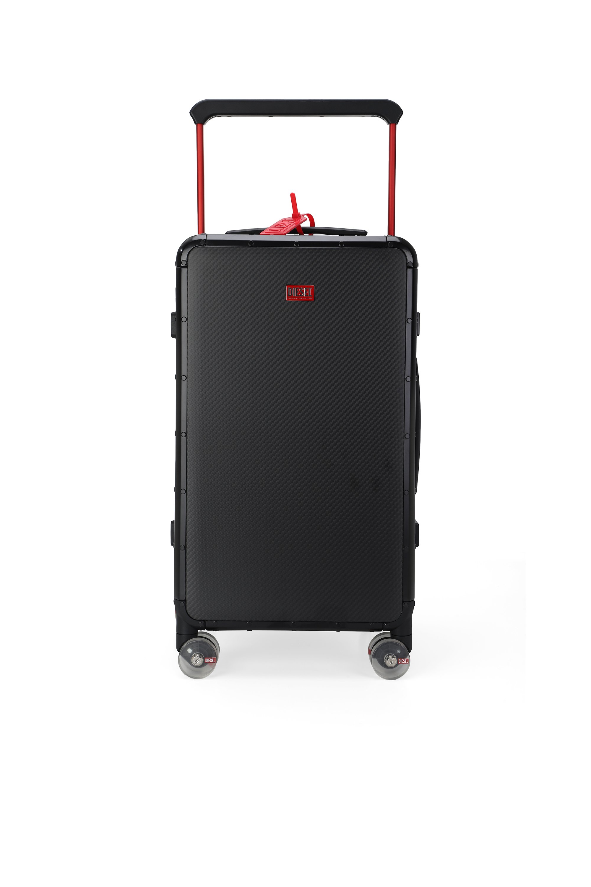 Diesel - DIESEL CARBON FIBER TROLLEY-BLACK- DSL00, Unisex's Carbon Fiber Carry-On Luggage 24" in ブラック - 1