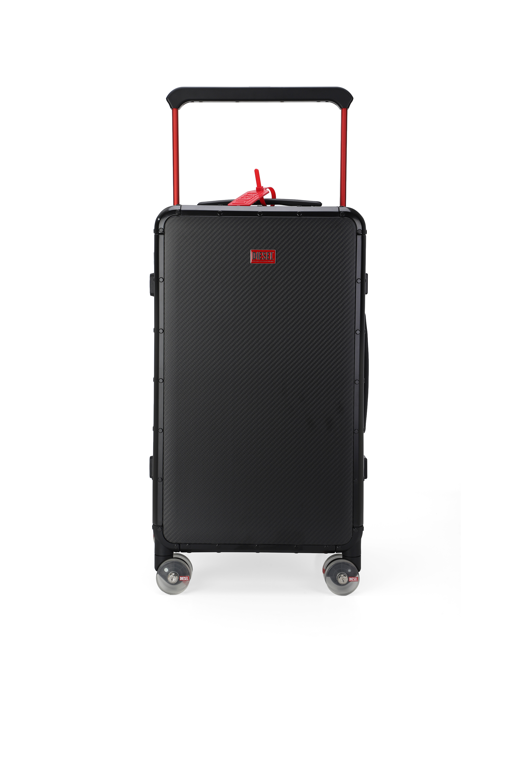 Diesel - DIESEL CARBON FIBER TROLLEY-BLACK- DSL00, Unisex's Carbon Fiber Carry-On Luggage 24" in ブラック - 1