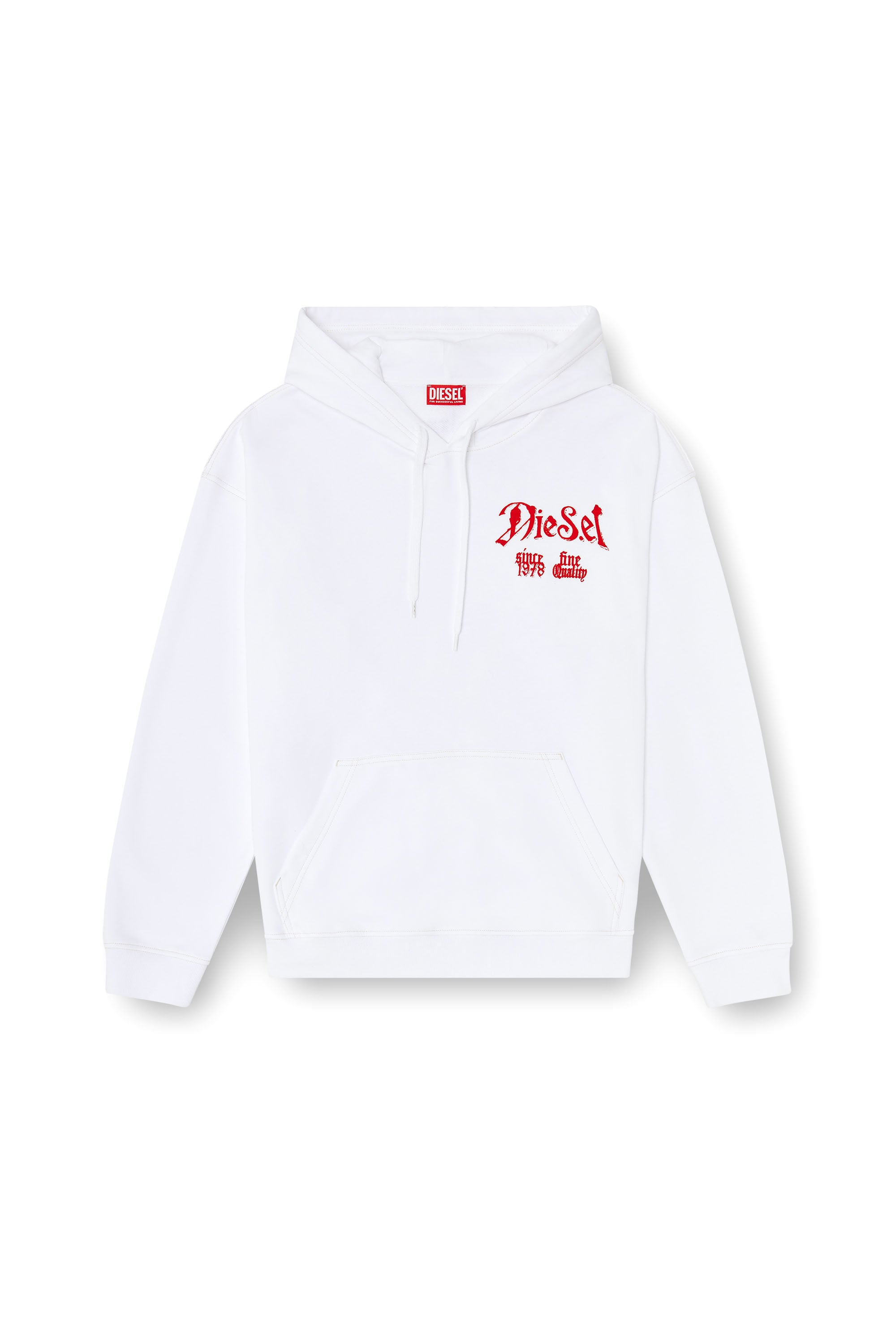 Diesel - S-BOXT-HOOD-AA2, Male's プルオーバーパーカー in ホワイト - 3