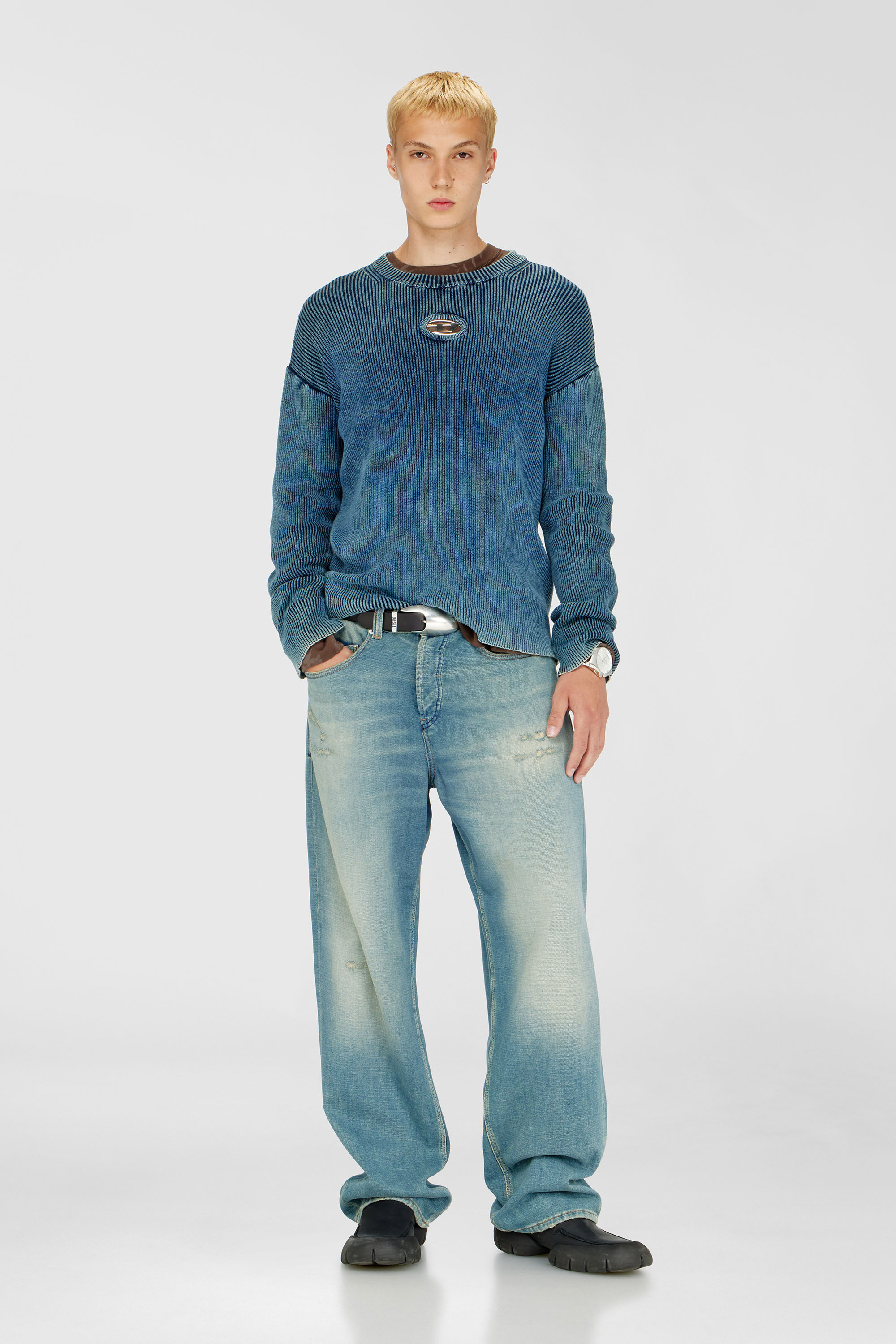 Diesel - K-DARREN-D, Male's プルオーバーニット in ブルー - 2