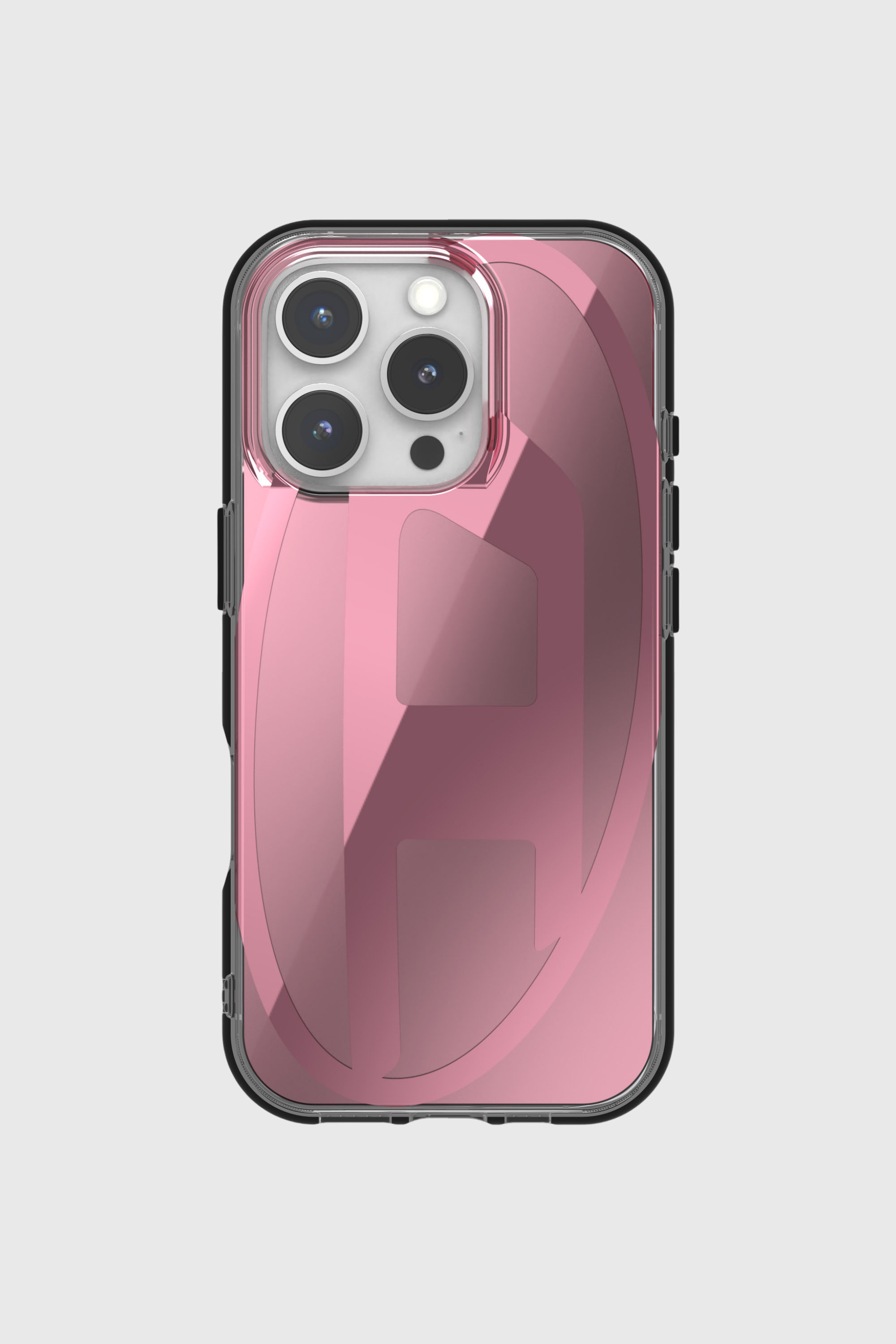 Diesel - 60164 AOP CASE, Unisex's Oval D Mirror Case for iP 16 Pro in ピンク / ホワイト - 2