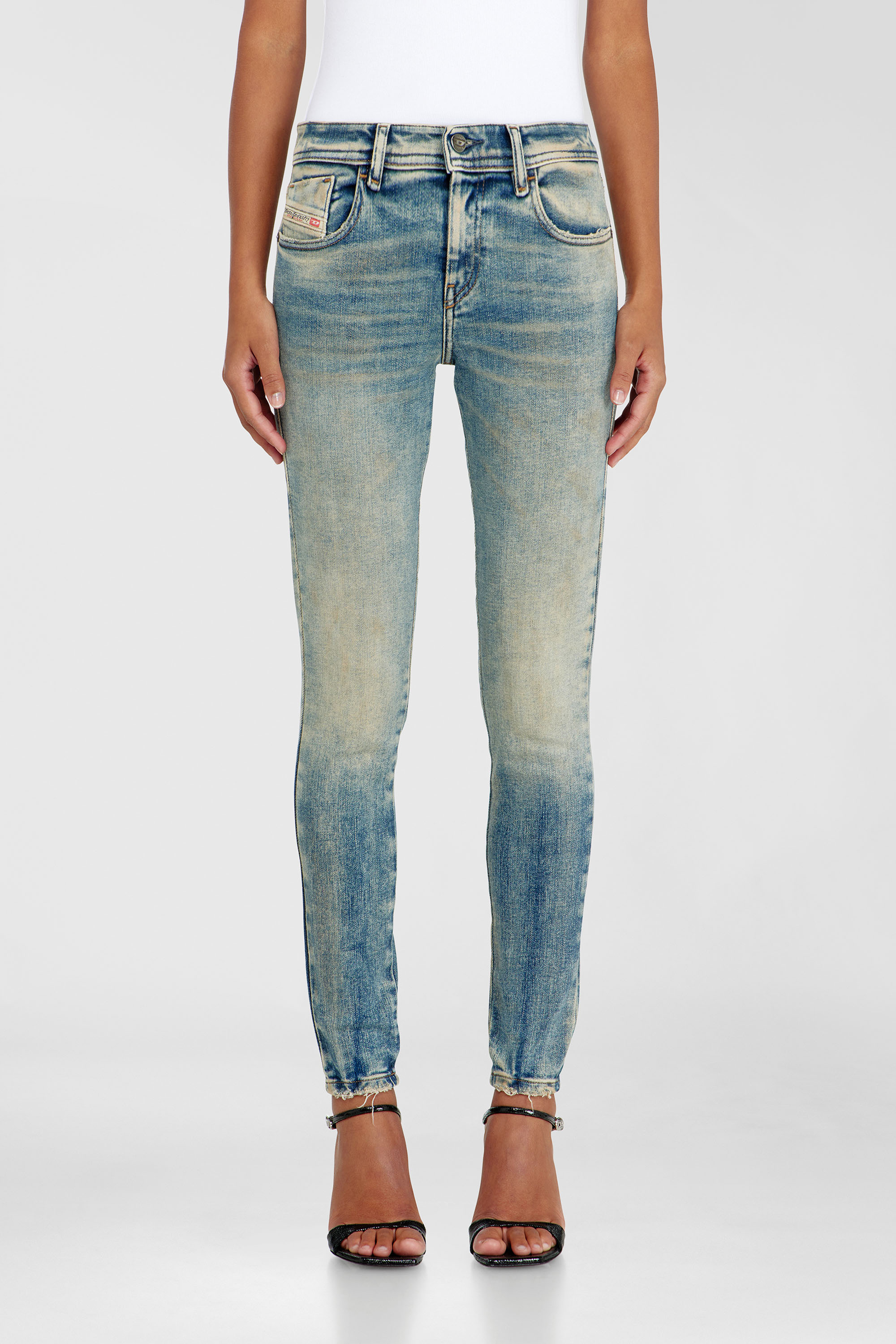 Diesel - Female's Skinny Jeans 2017 Slandy 09P73, ミディアムブルー - 4