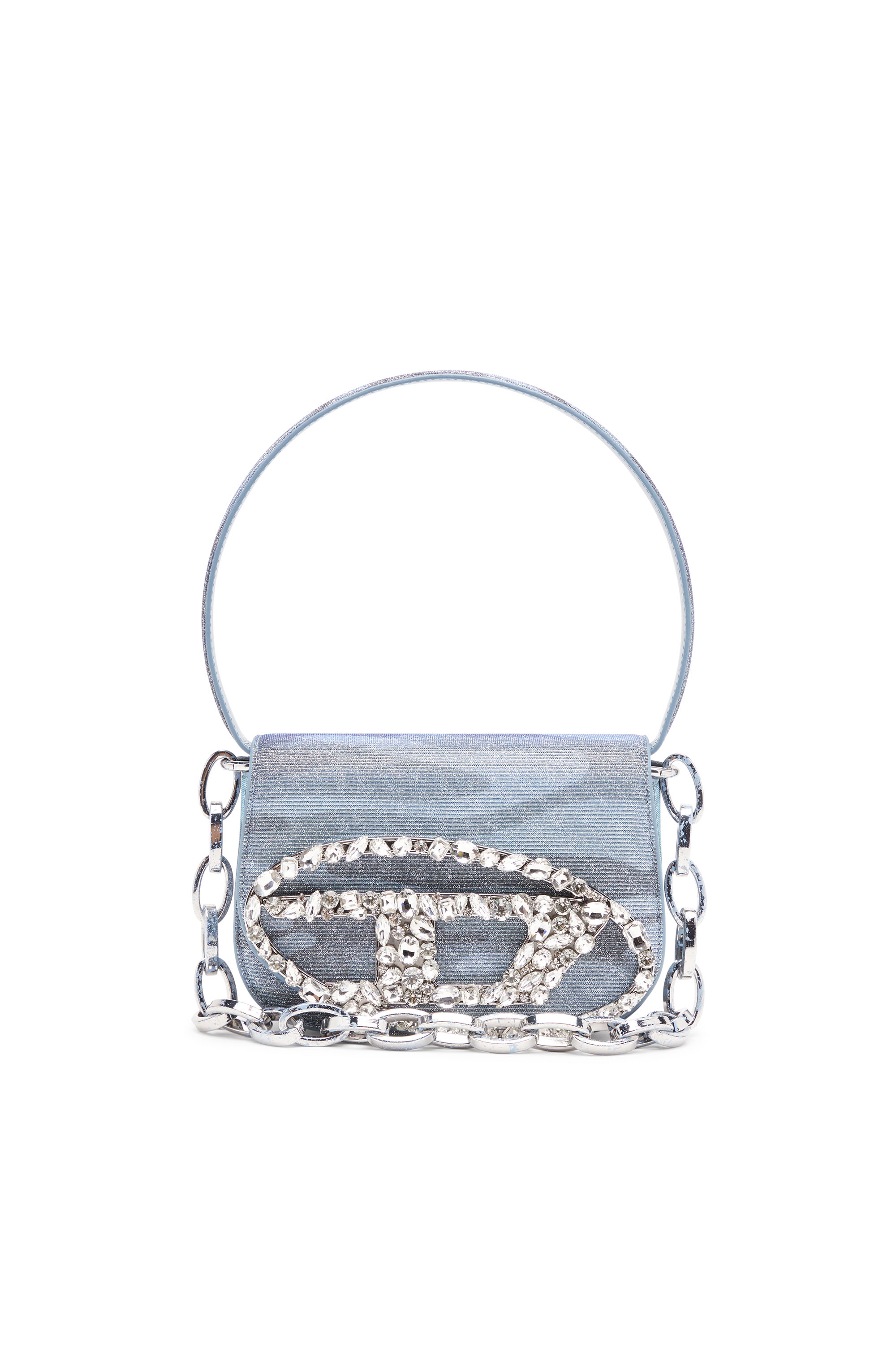 Diesel - 1DR, Female's 1DR-Iconic shoulder bag in camo lurex in ブルー - 1