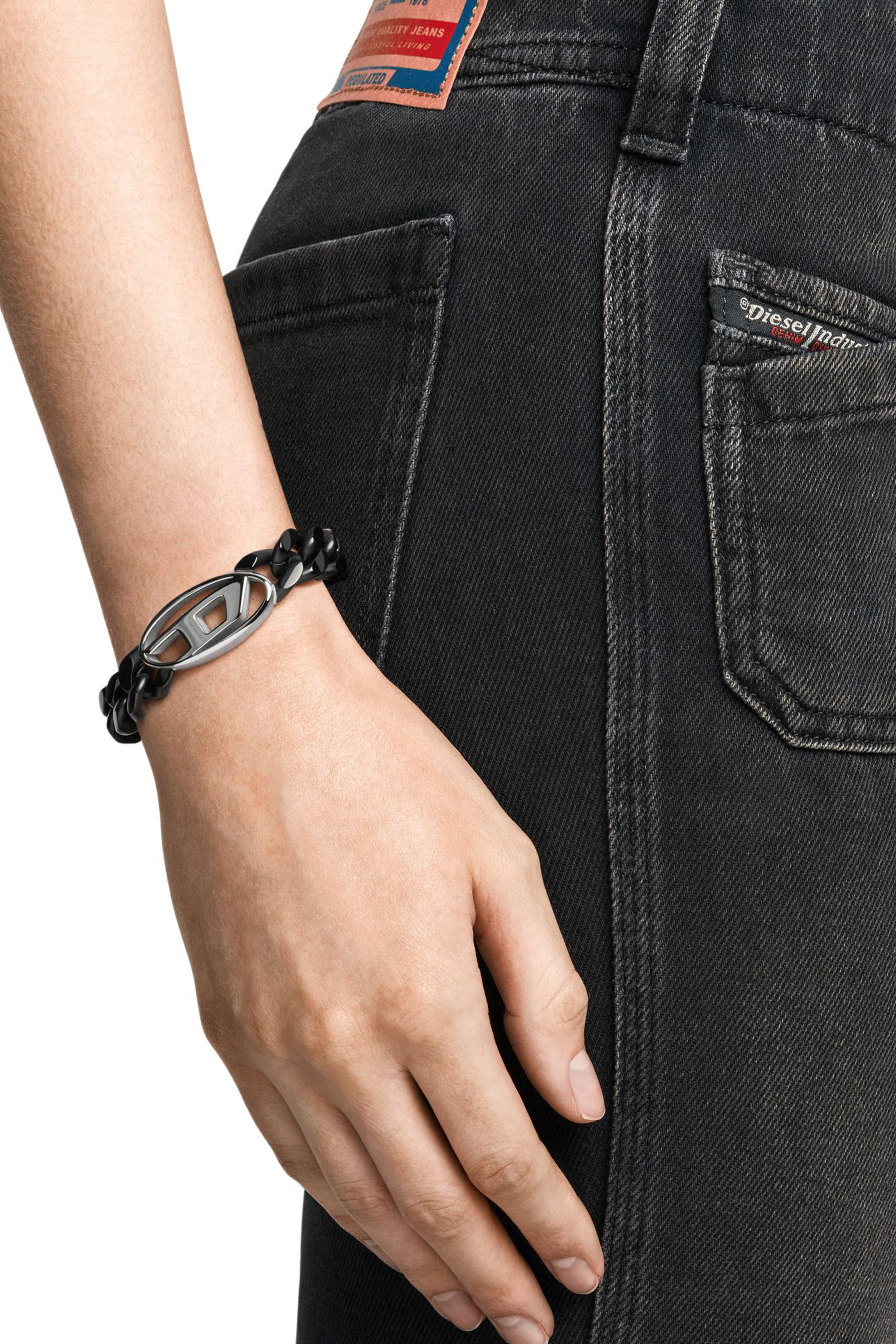 Diesel - DX1611931, Unisex's Stainless Steel Chain Bracelet in ブラック - 3