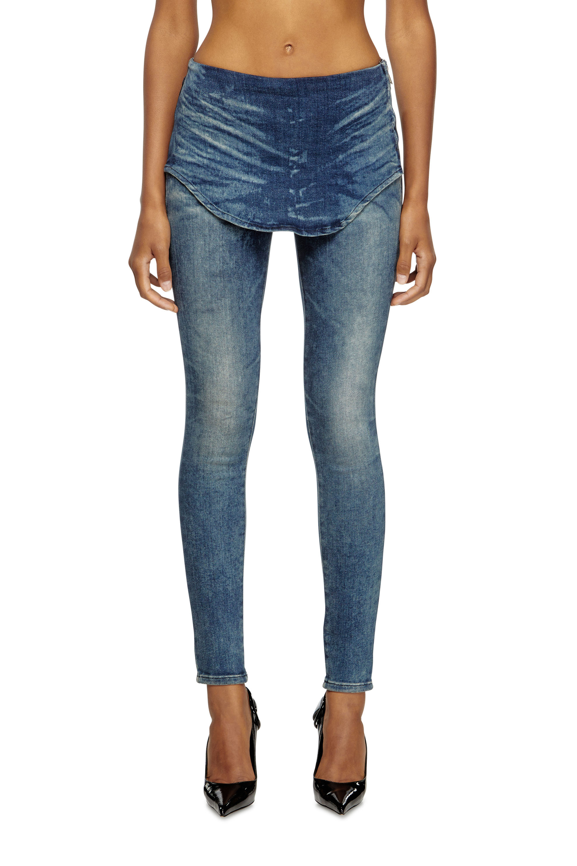 Diesel - Female's Slim Jeans D-Gnol 09M95, ミディアムブルー - 3