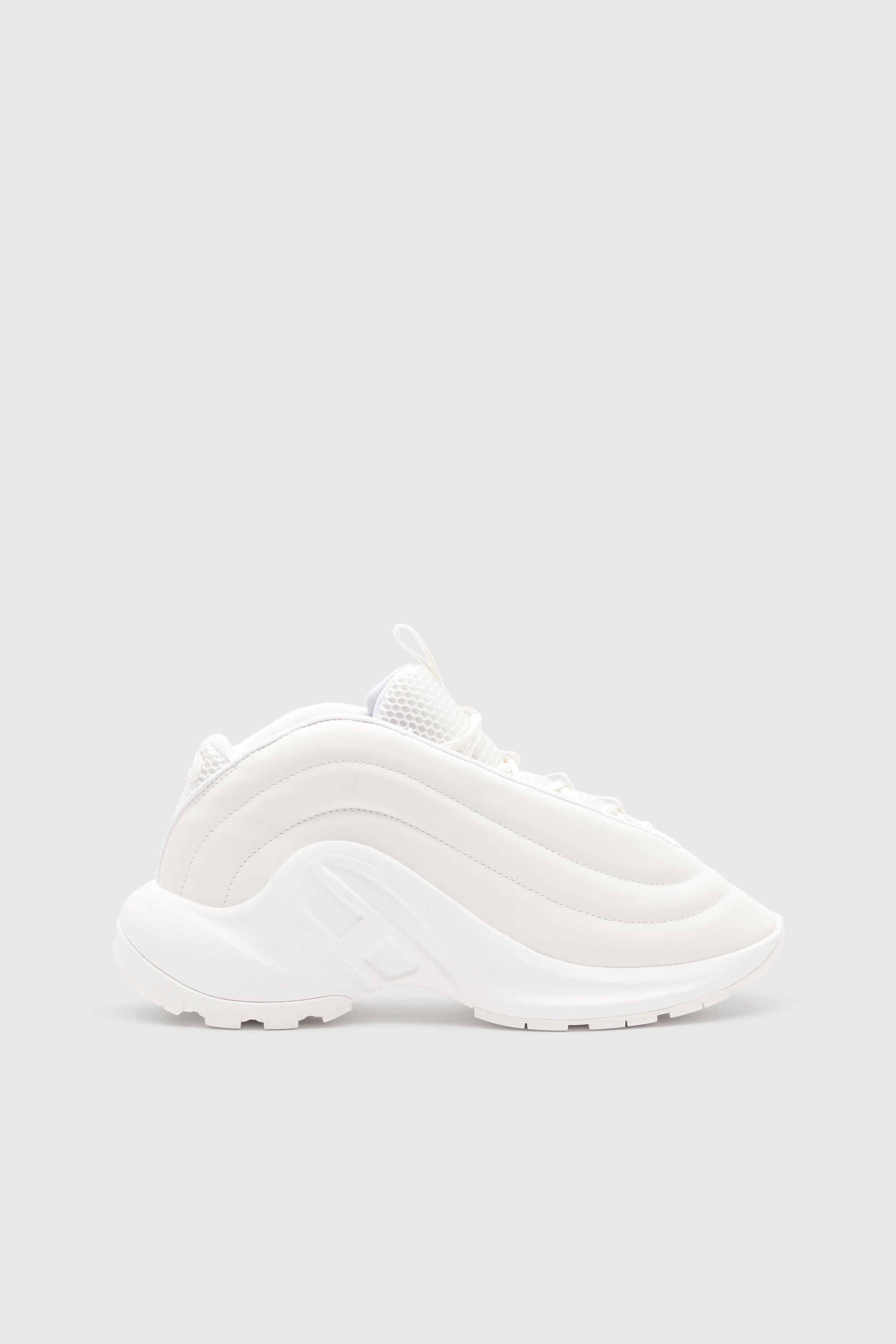 Diesel - S-D-RUNNER X, Unisex's S-D-Runner X-Slip-on sneakers with matte Oval D instep in ホワイト - 1
