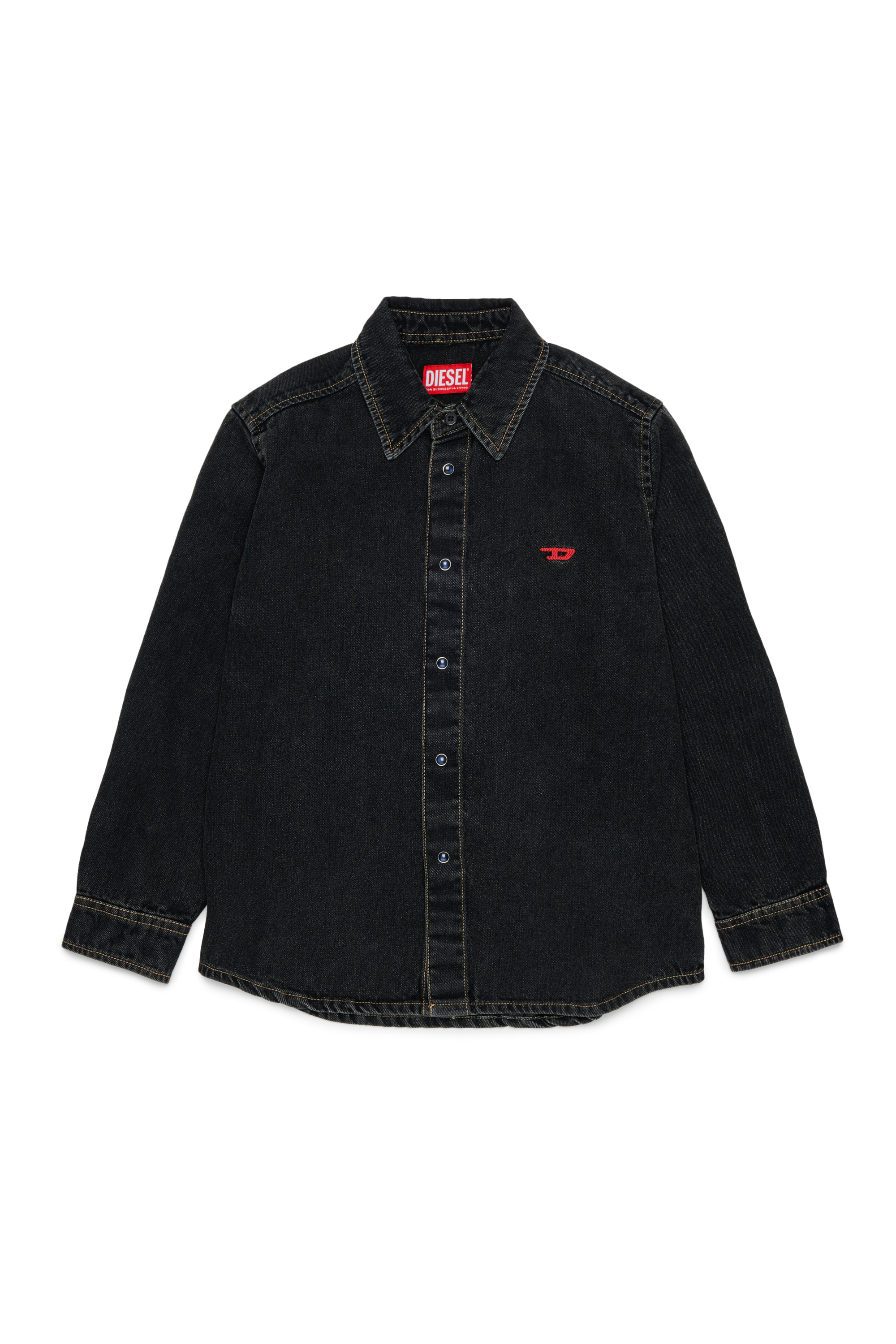 Diesel - CSIMPLY-OVER, Male's シャツ in ブラック/ダークグレー - 1