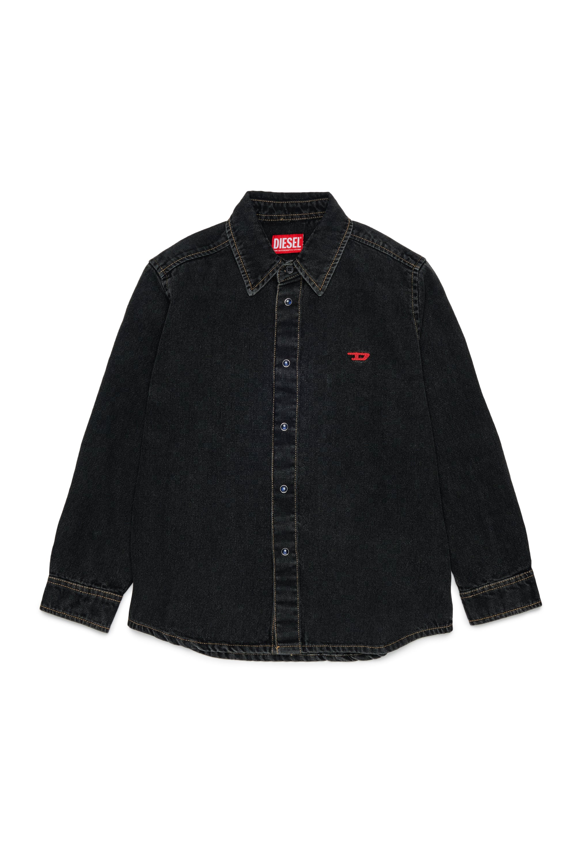 Diesel - CSIMPLY-OVER, Male's シャツ in ブラック/ダークグレー - 1