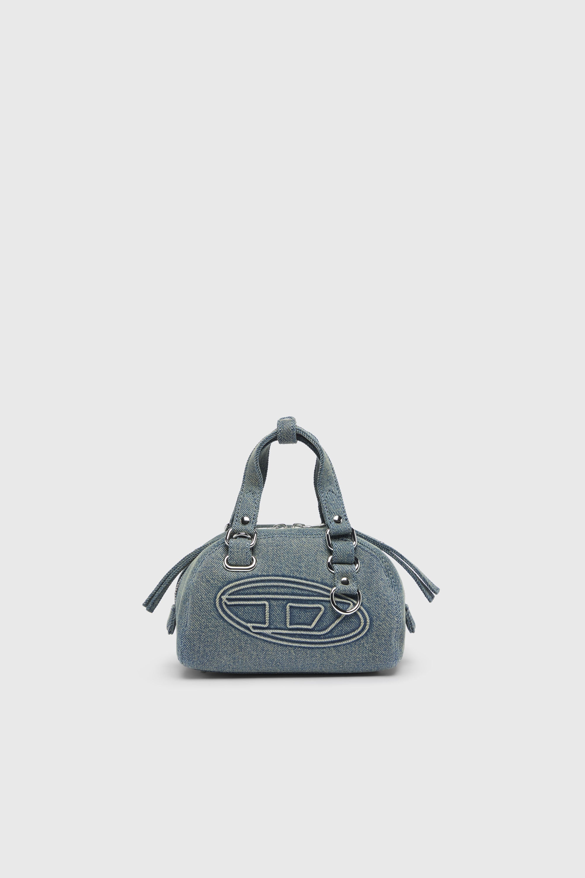 Diesel - 1DR DOME SOFT CROSSBODY, Unisex's 1DR Dome-Small bowling bag in denim with Oval D logo in ライトブルー - 1