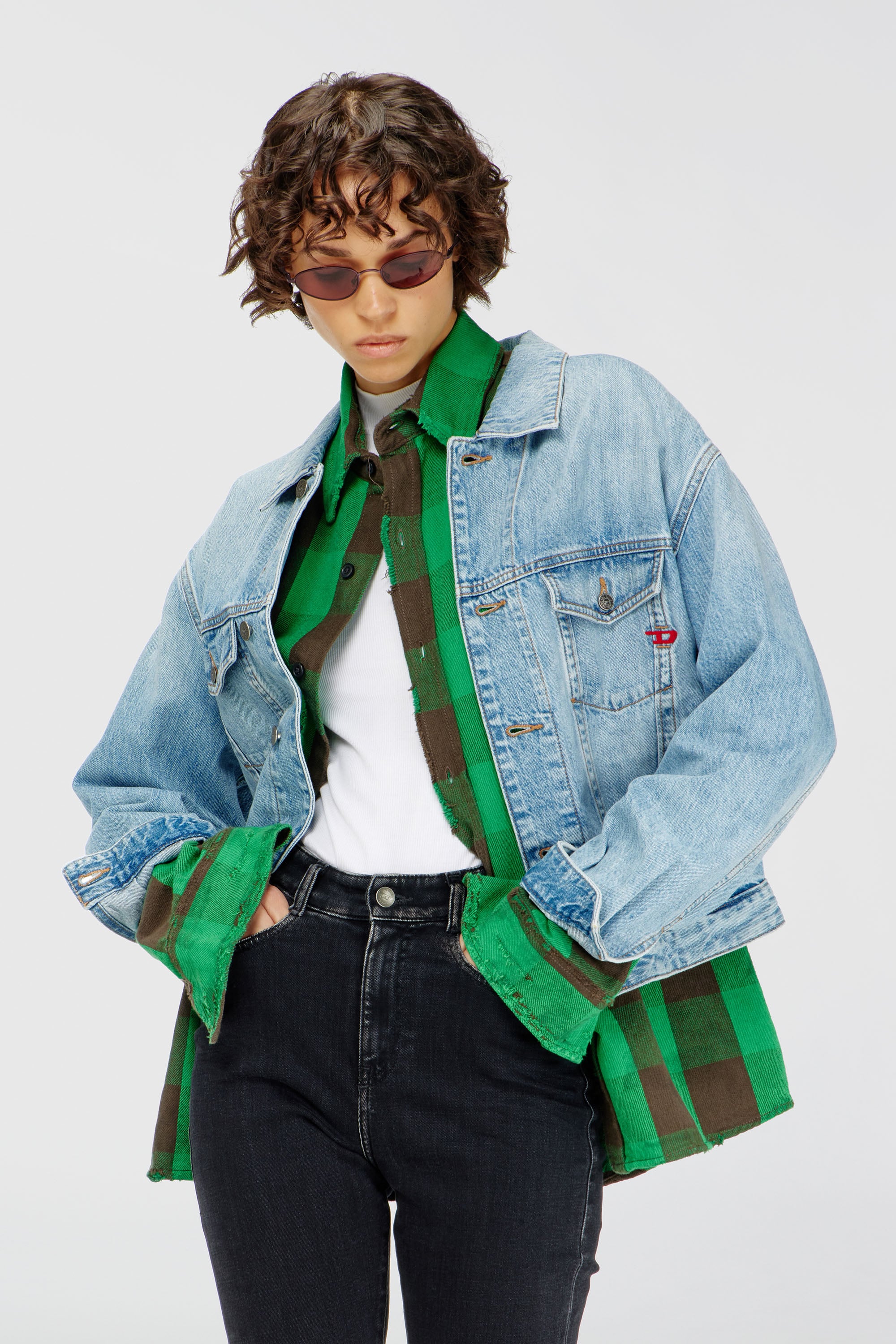 Diesel - D-RANGER, Unisex's デニムジャケット in ライトブルー - 1