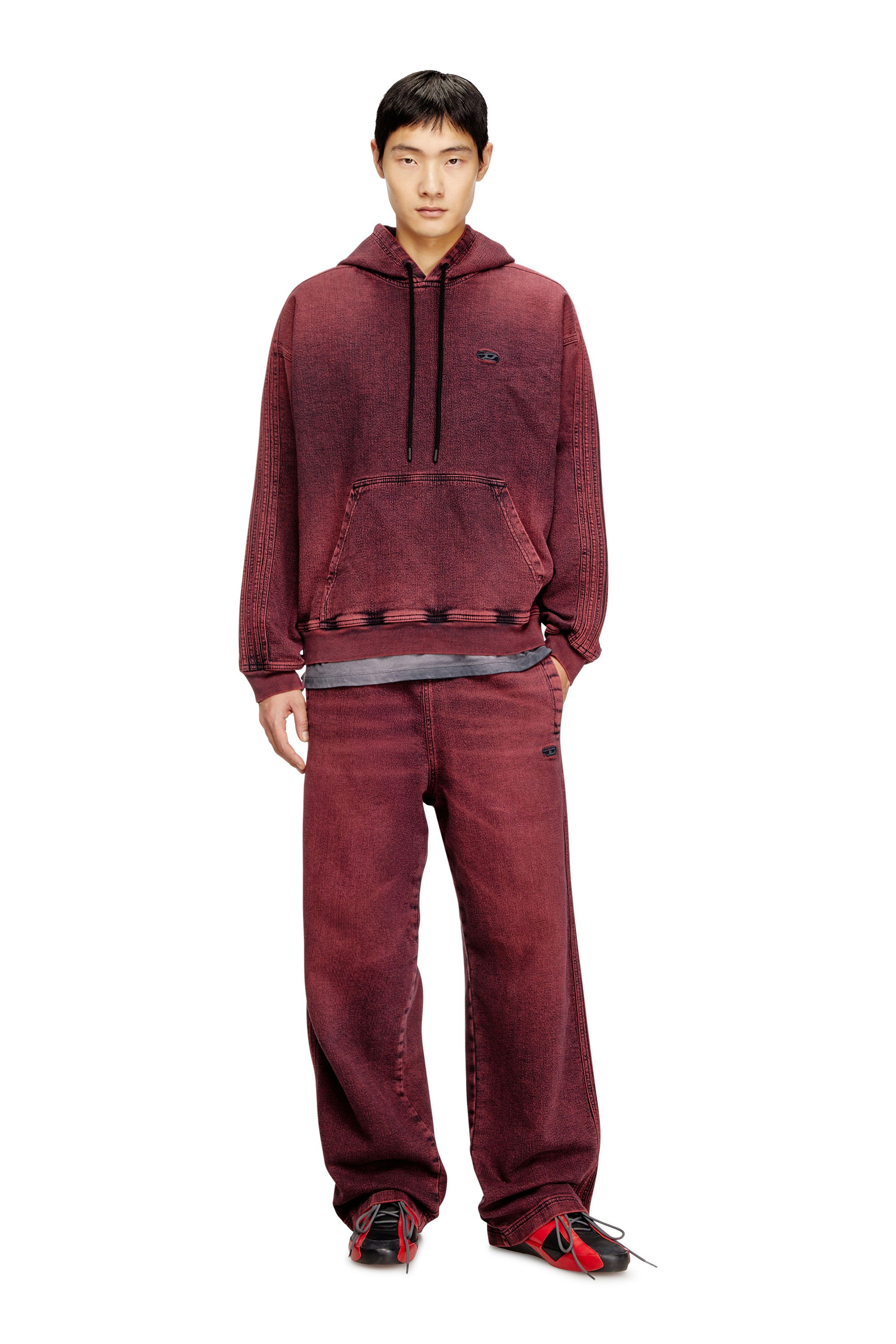 Diesel - Male's Relaxed D-Martyans Track Denim 09Q50, レッド - 2