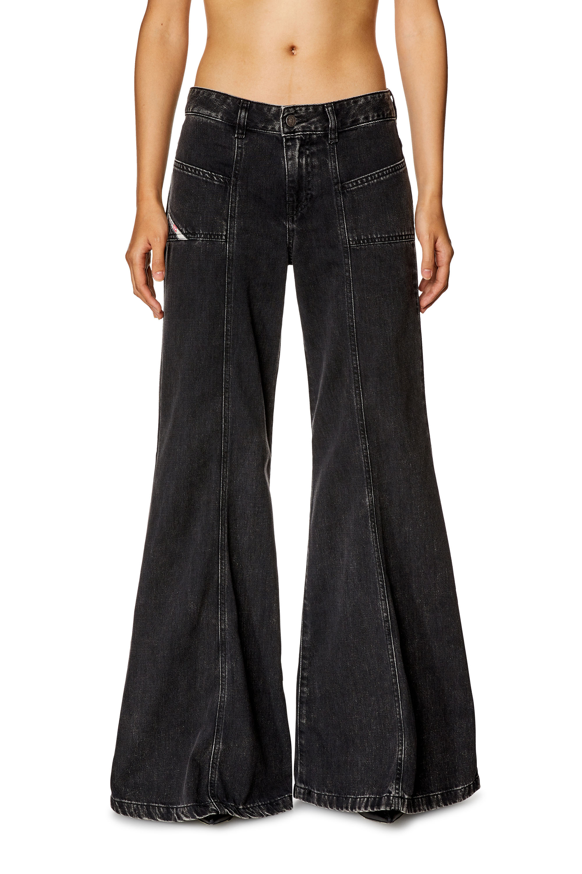 Diesel - Bootcut and Flare Jeans D-Akii 068HN, ブラック/ダークグレー - Image 1