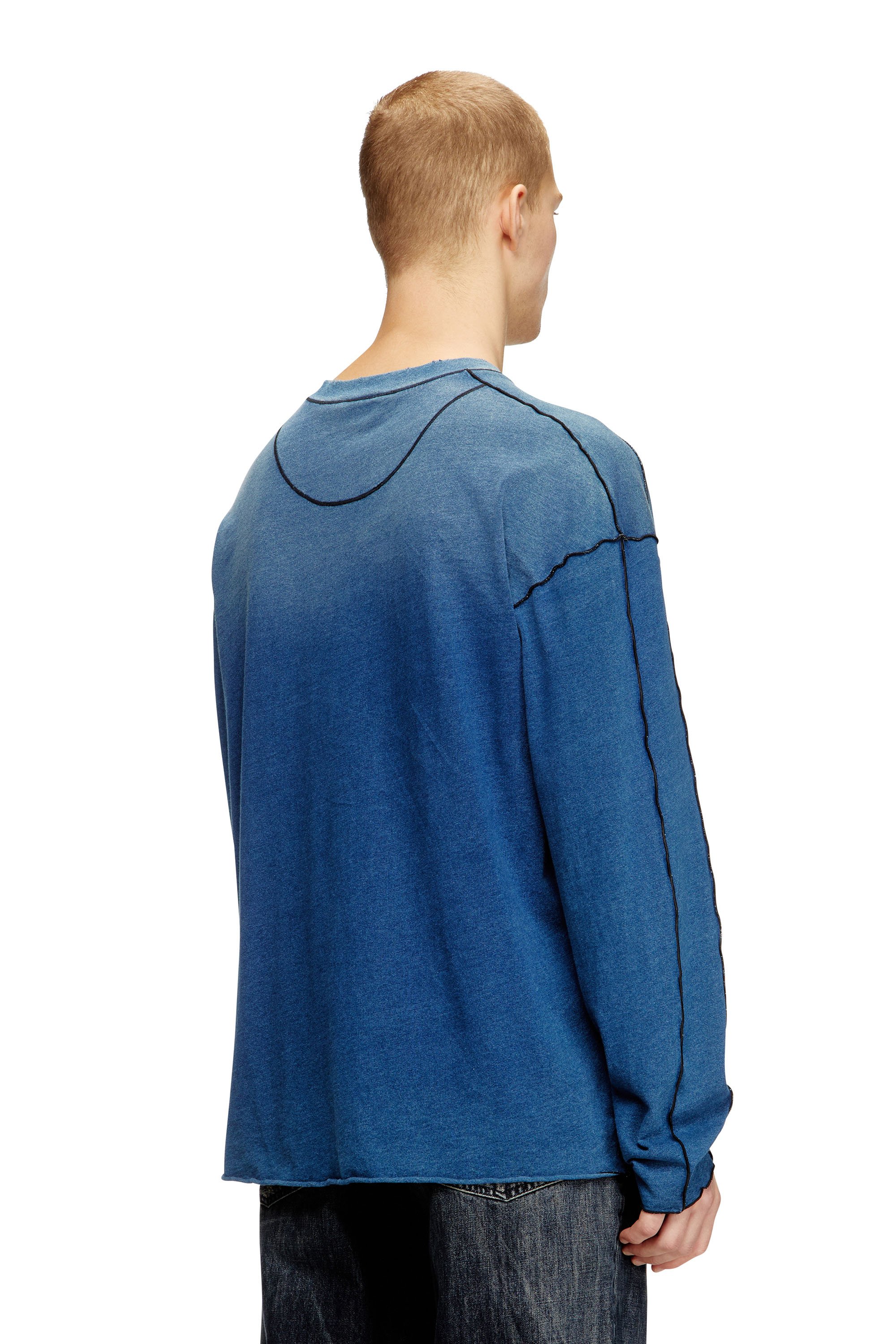 Diesel - T-CRAOXT-LS, Male's 長袖Tシャツ in ブルー - 4