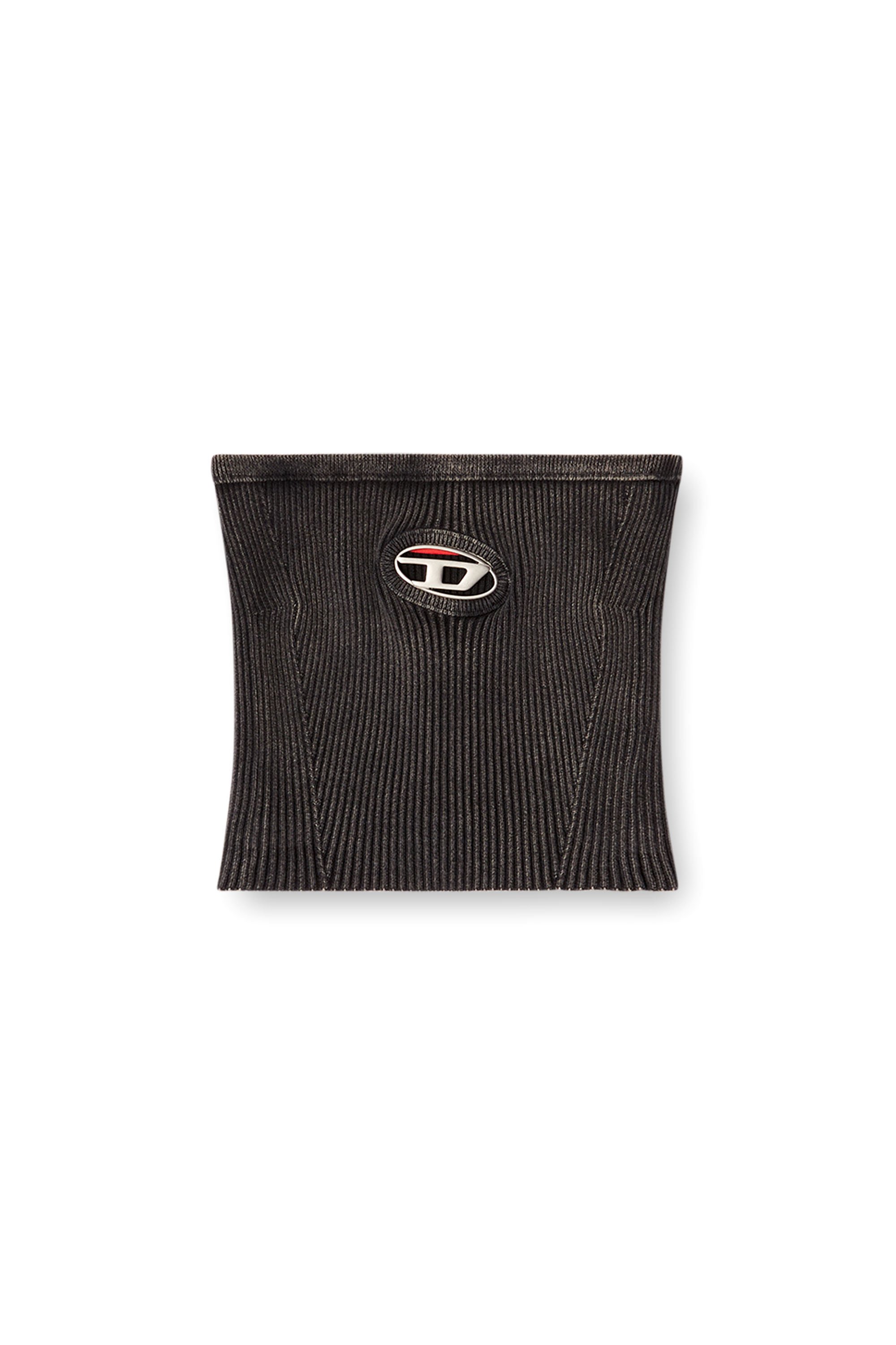 Diesel - M-CLARKSVILLEX-C, Female's Knit tube top with cut-out logo in ブラック - 5