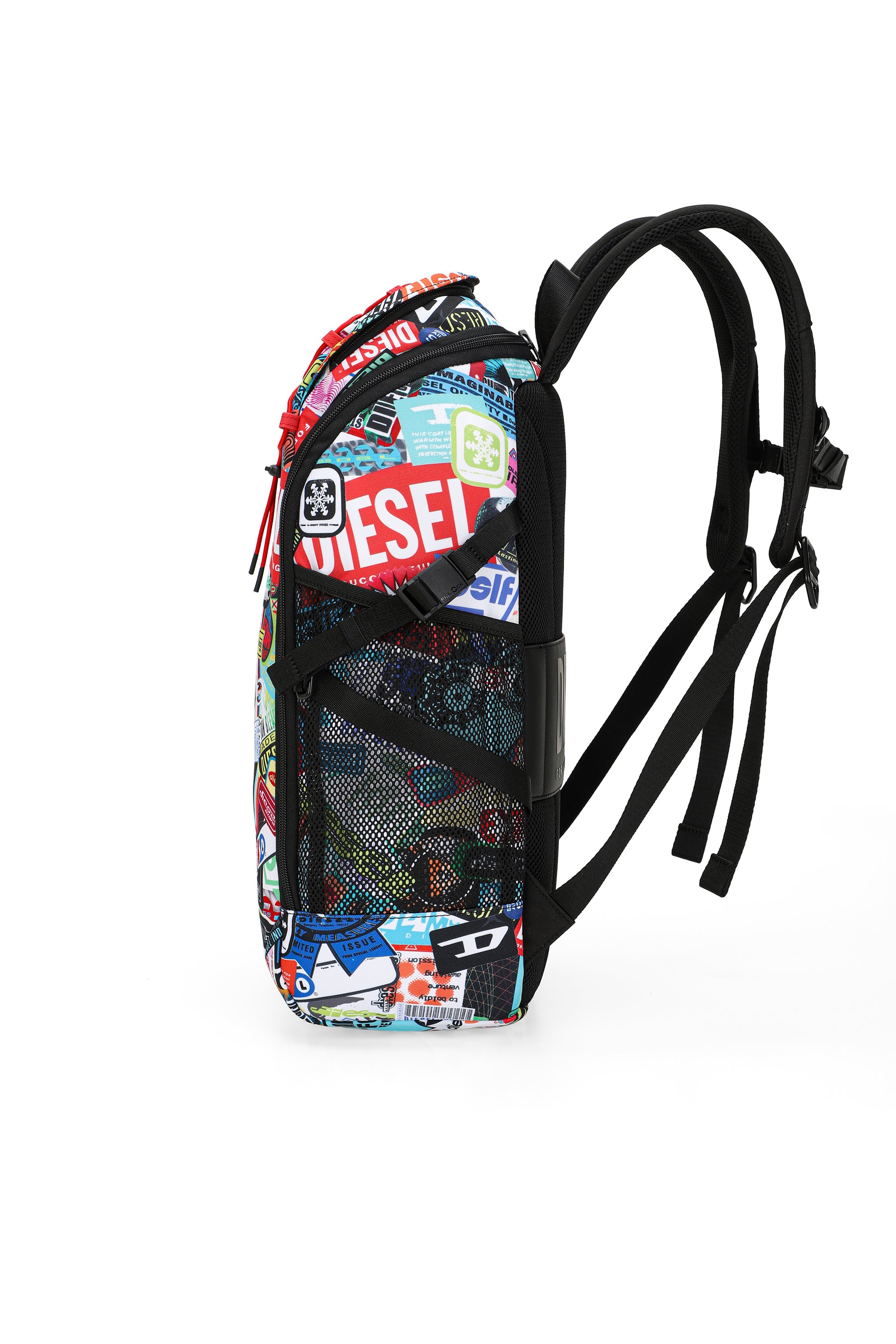 Diesel - DIESEL PC PRINTED BACKPACK-STICKERS- DSB, Unisex's Multifunctional backpack with stickers in マルチカラー - 4