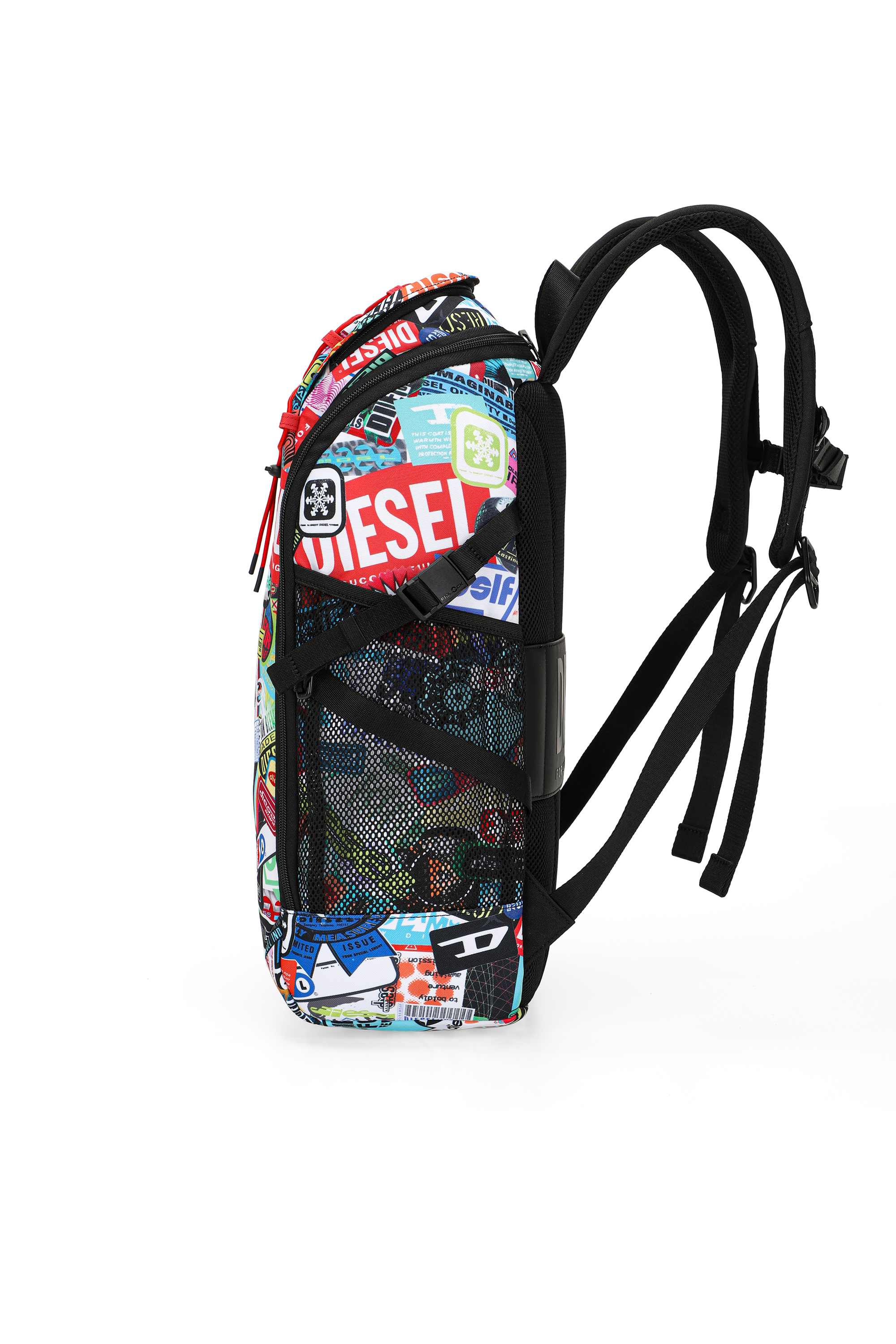 Diesel - DIESEL PC PRINTED BACKPACK-STICKERS- DSB, Unisex's Multifunctional backpack with stickers in マルチカラー - 3