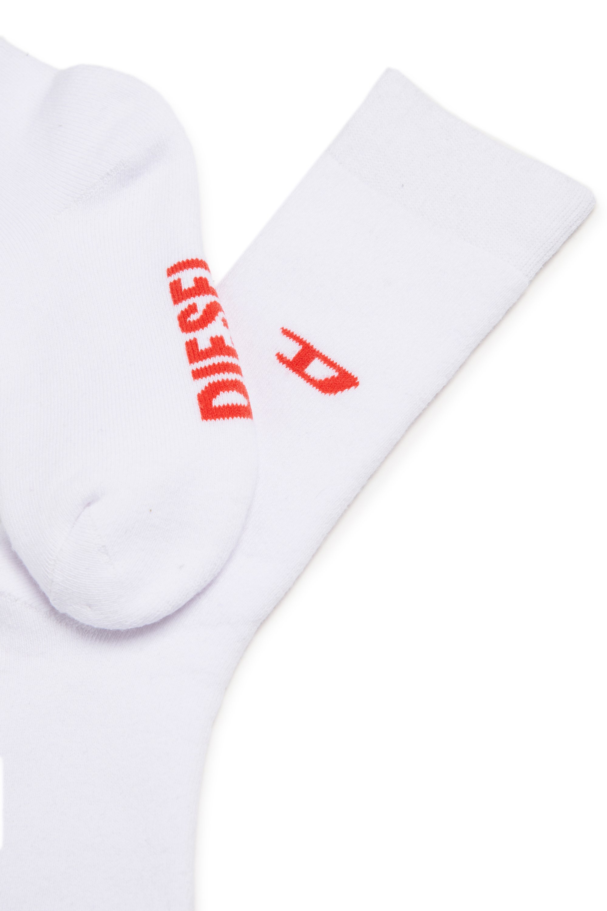 Diesel - ZSENDYBIPACK, Male's ソックス 2足パック in ホワイト/グリーン - 2