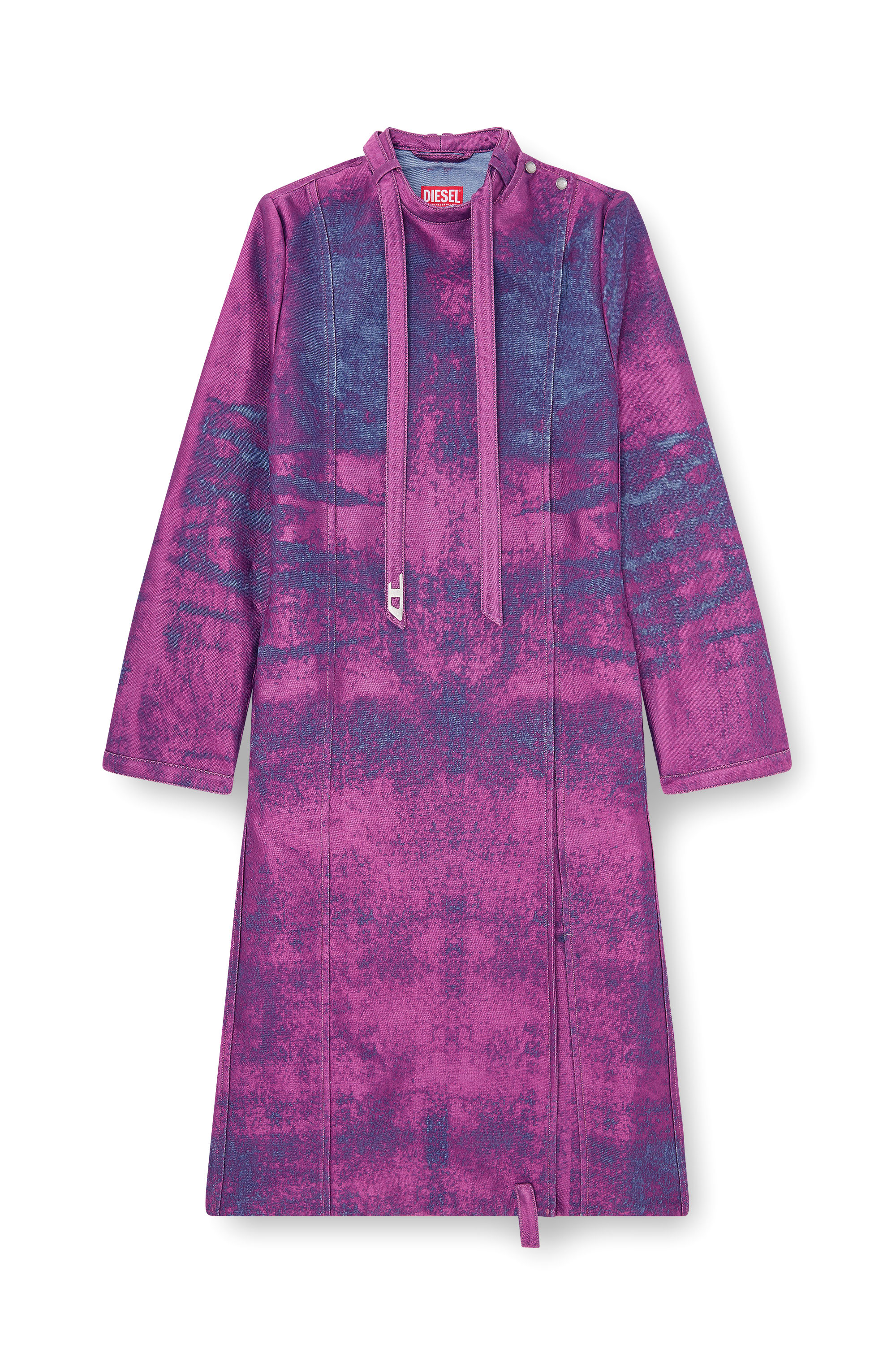 Diesel - DE-DELGAR-FSI, Female's Coat in coloured satin denim in バイオレット - 2