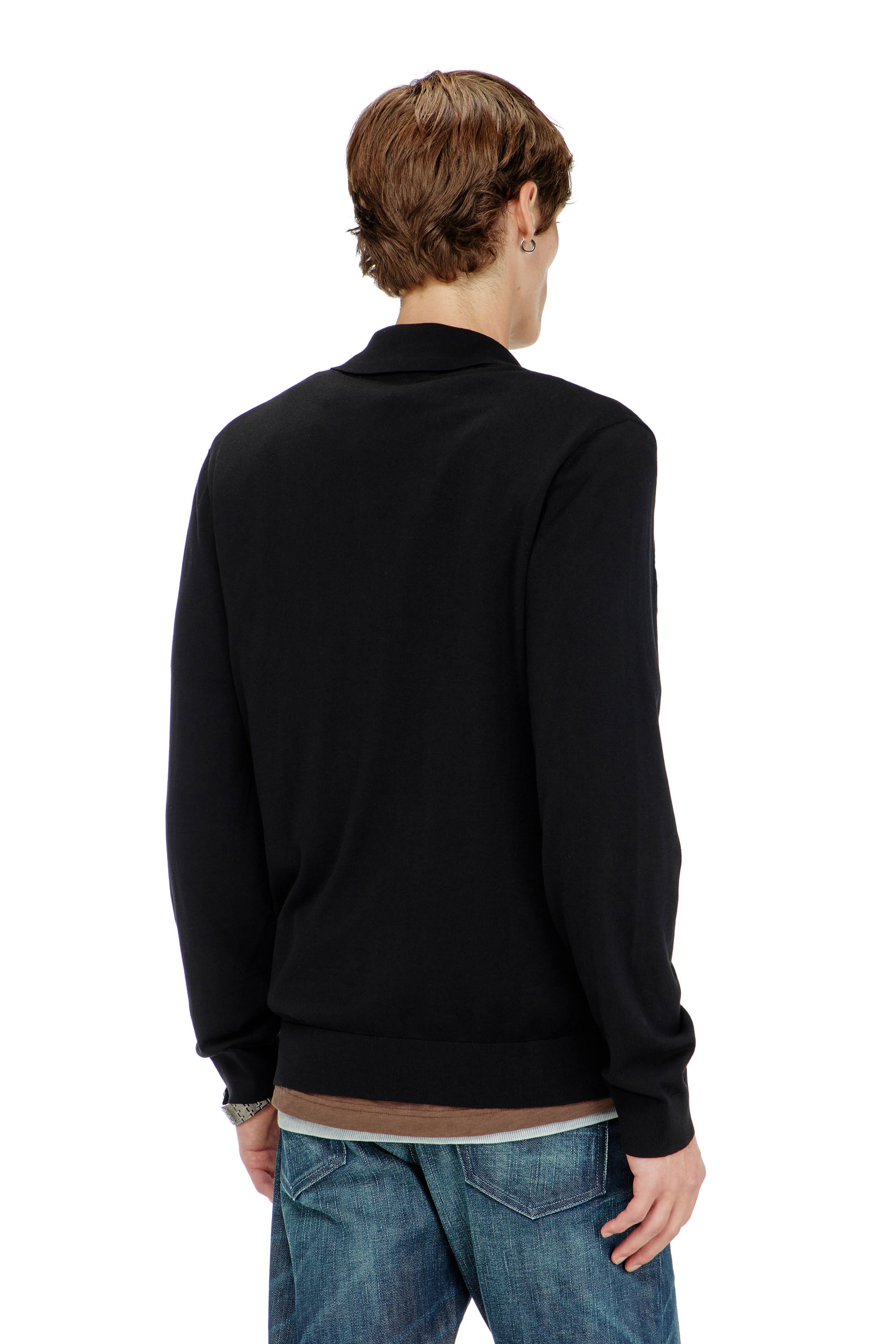 Diesel - K-VILNIUS-LS, Male's ポロニット in ブラック - 4