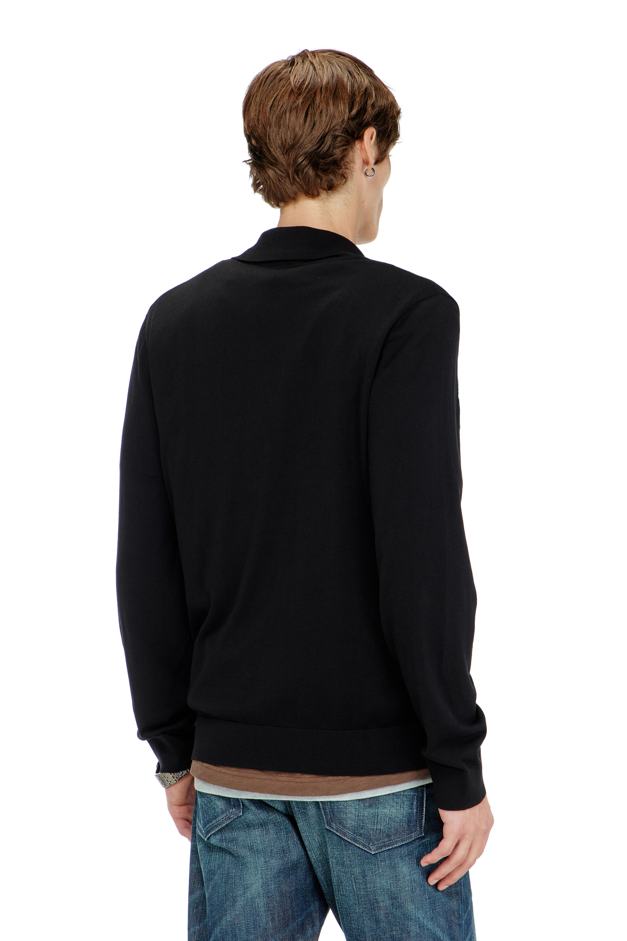 Diesel - K-VILNIUS-LS, Male's ポロニット in ブラック - 5