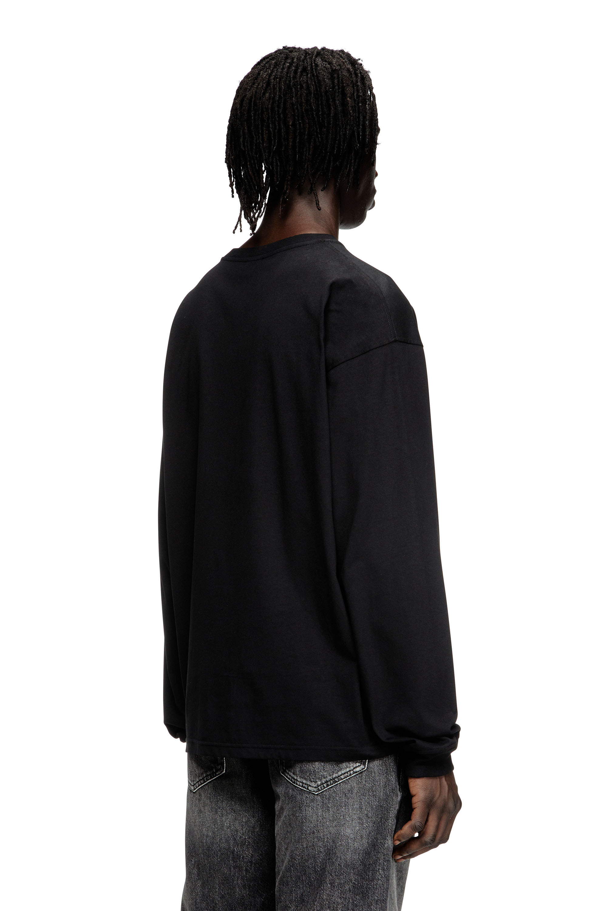 Diesel - PR-T-BOXT-LS-TOM25-1, Unisex's Long-sleeve T-shirt with graphic print in ブラック - 4
