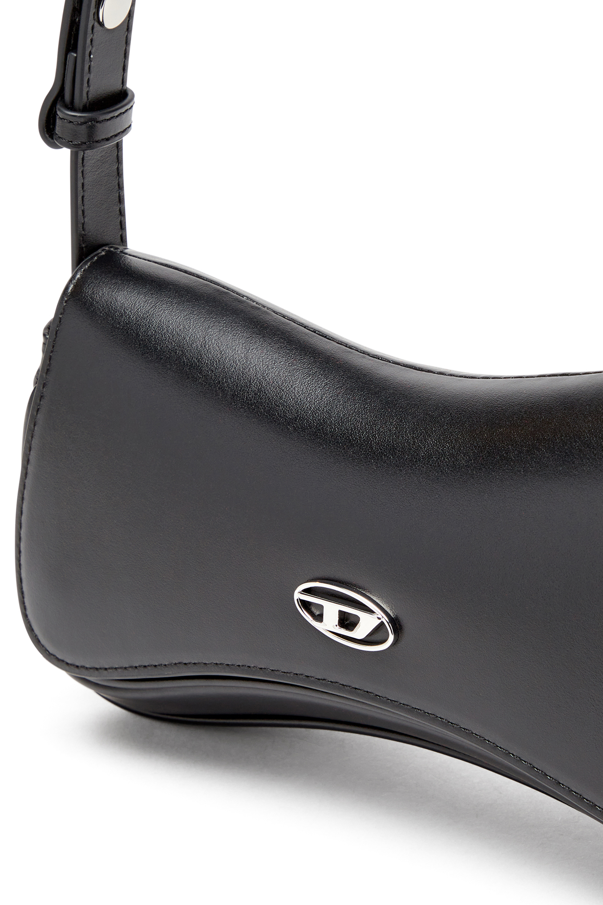 Diesel - PLAY CLUTCH, Female's Play-Semi gloss leather shoulder bag in ブラック - 5