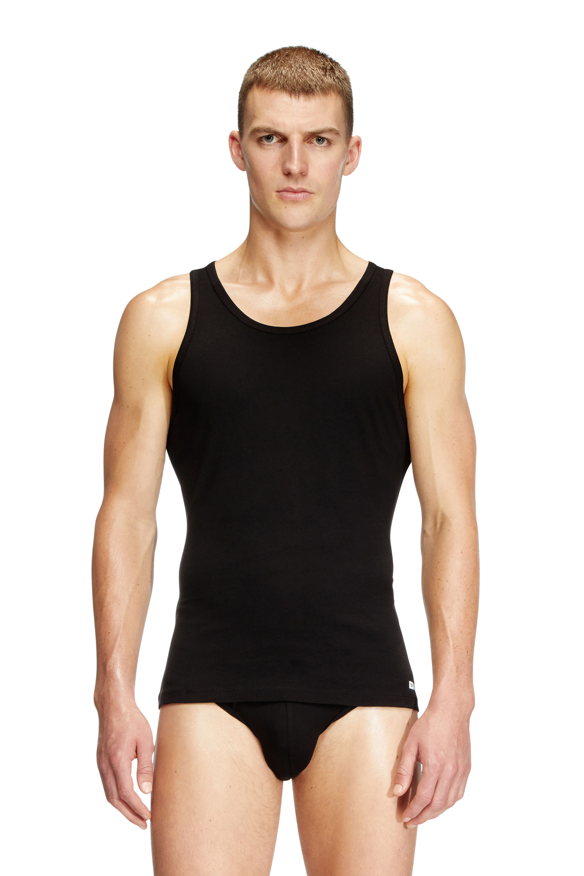 Diesel - WALTY-D-BOX-2PACK, Male's Two pack cotton tank vest in ブラック - 2