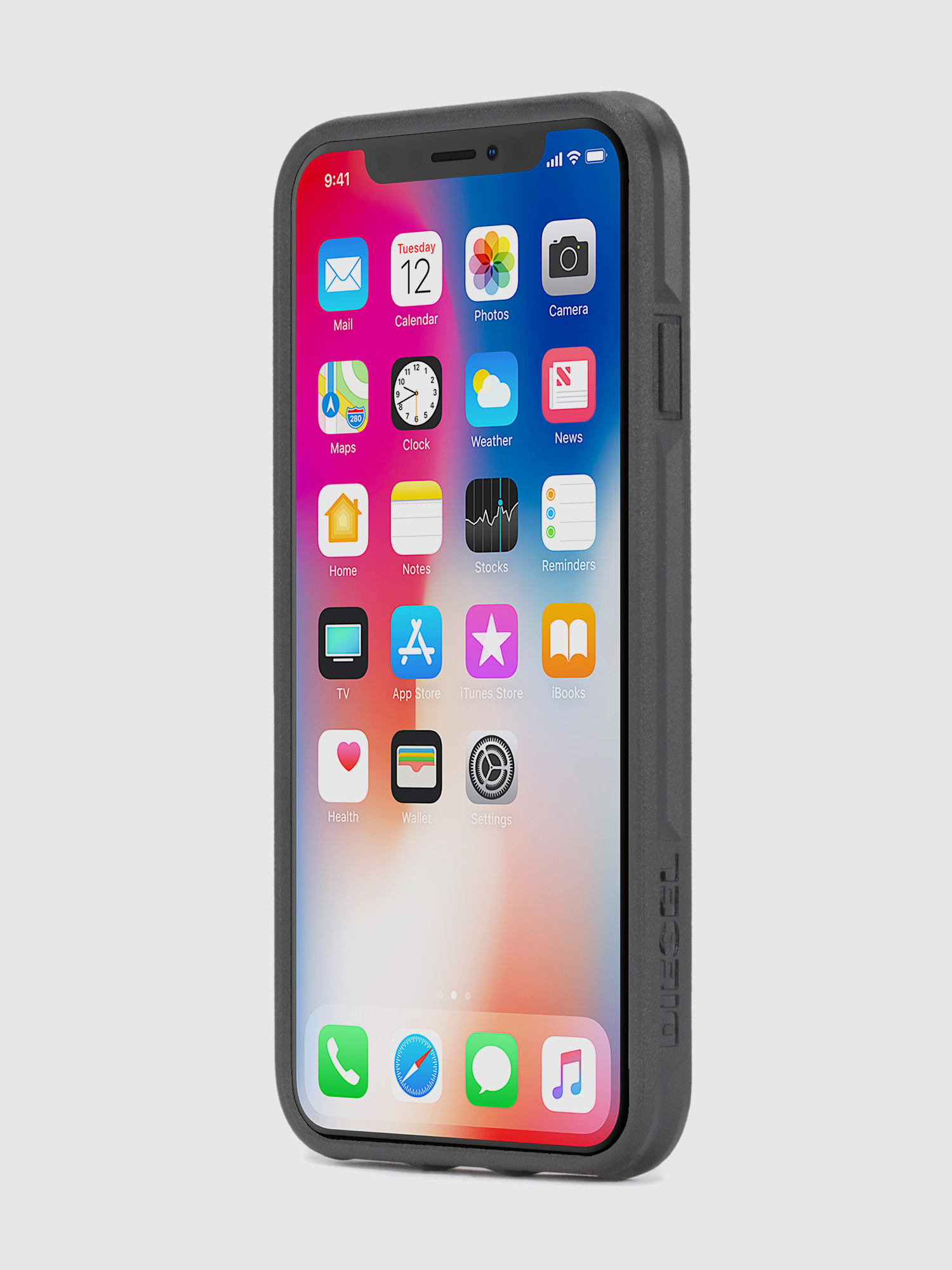 Diesel - STICKER IPHONE X CASE, Unisex's Diesel logo transparent case, iPhone X in ブラック - 5