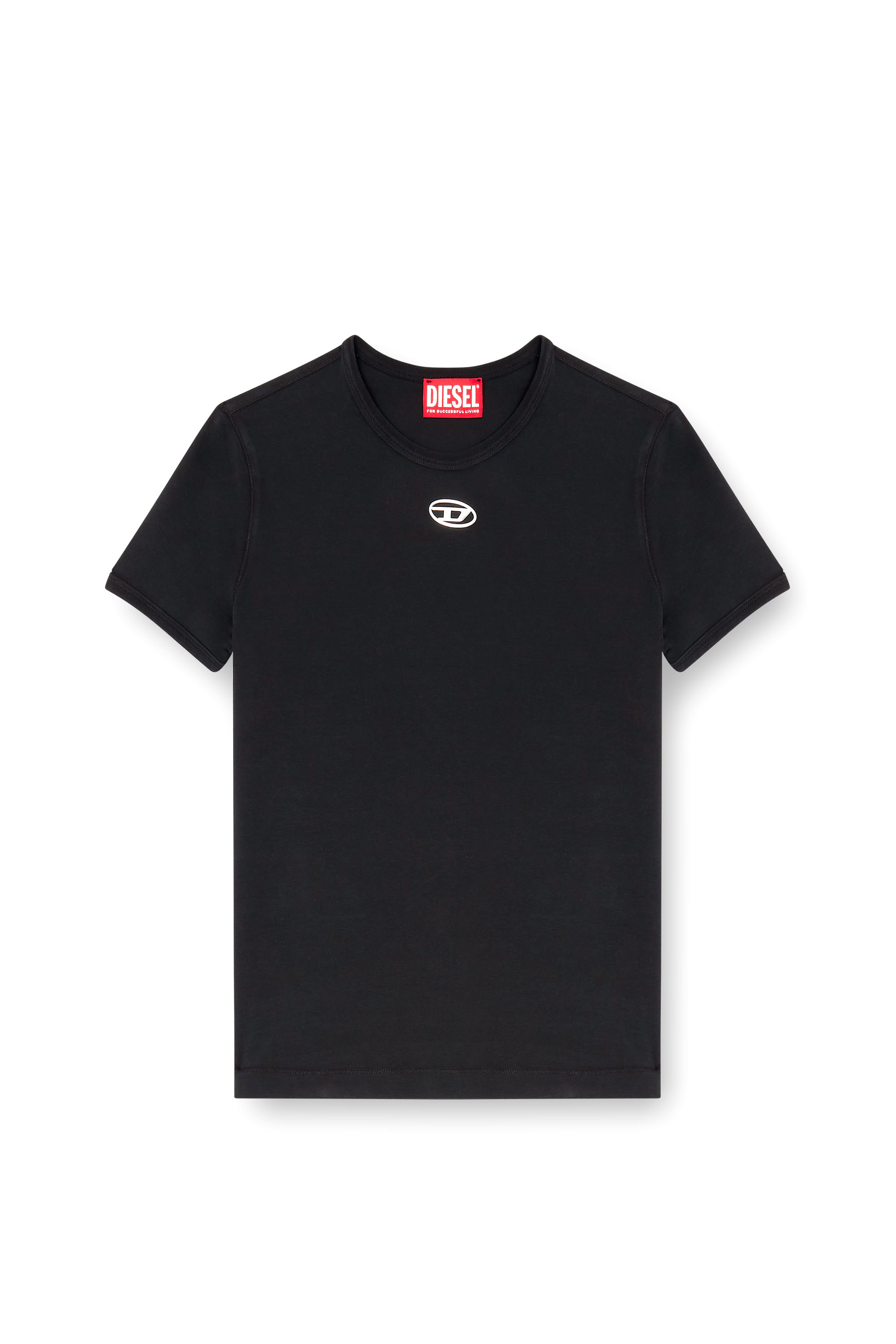 Diesel - T-UNCUTIESLONG-OD, Female's 半袖トップ in ブラック - 2