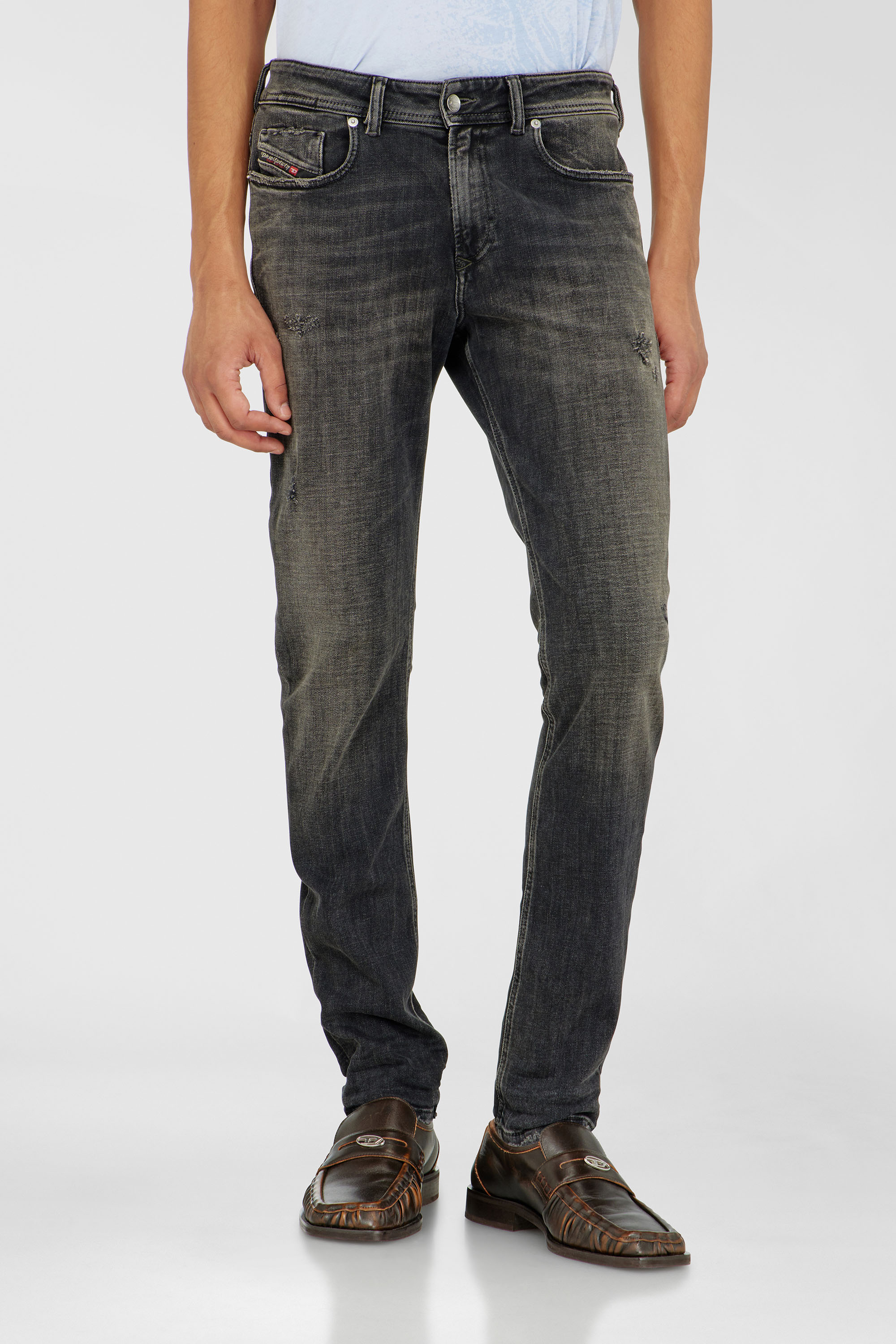 Diesel - Male's Skinny Jeans 1979 Sleenker 09P77, ブラック/ダークグレー - 1