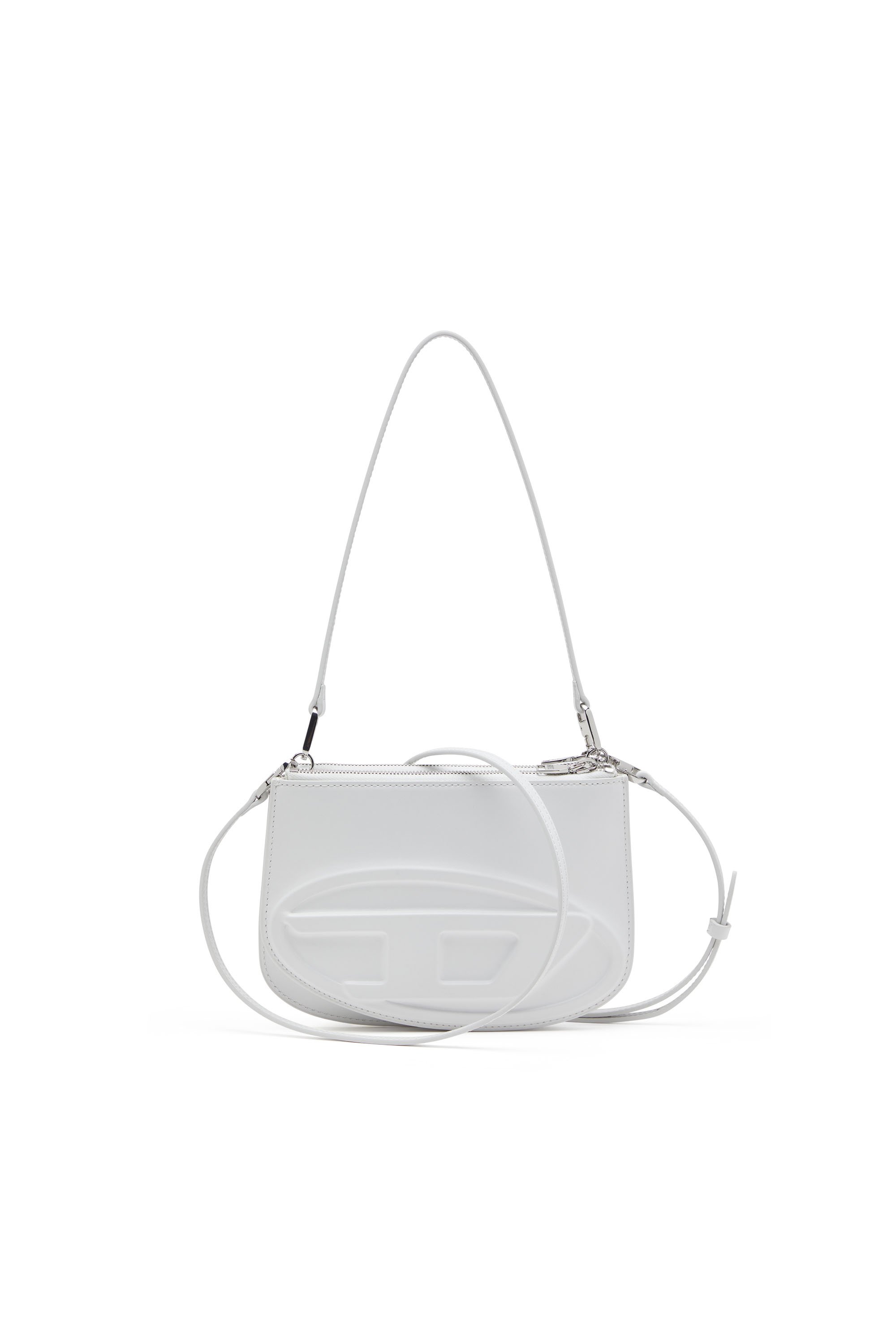 Diesel - 1DR TWIN, Female's 1DR Twin-Double-pouch shoulder bag in printed leather in ホワイト - 1