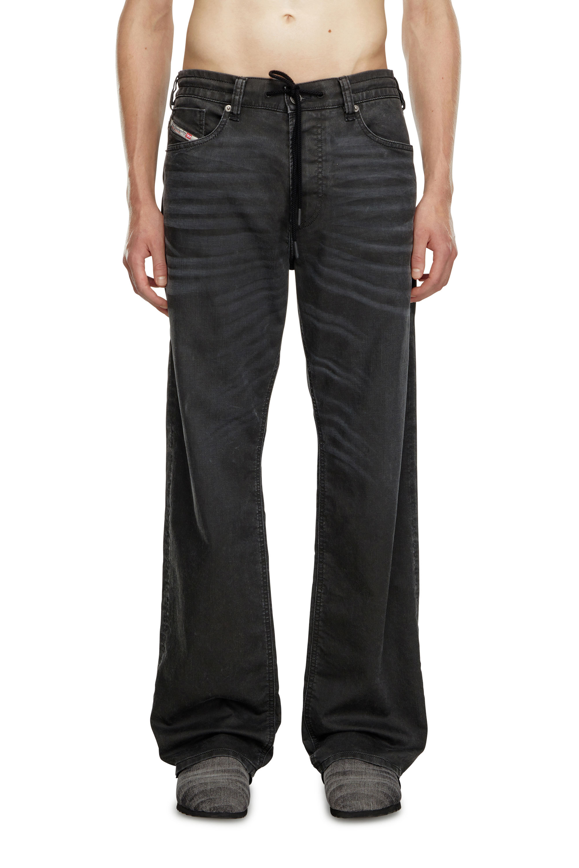 Diesel - Male's Relaxed 2080 D-Reel Joggjeans® 09J75, ブラック/ダークグレー - 1