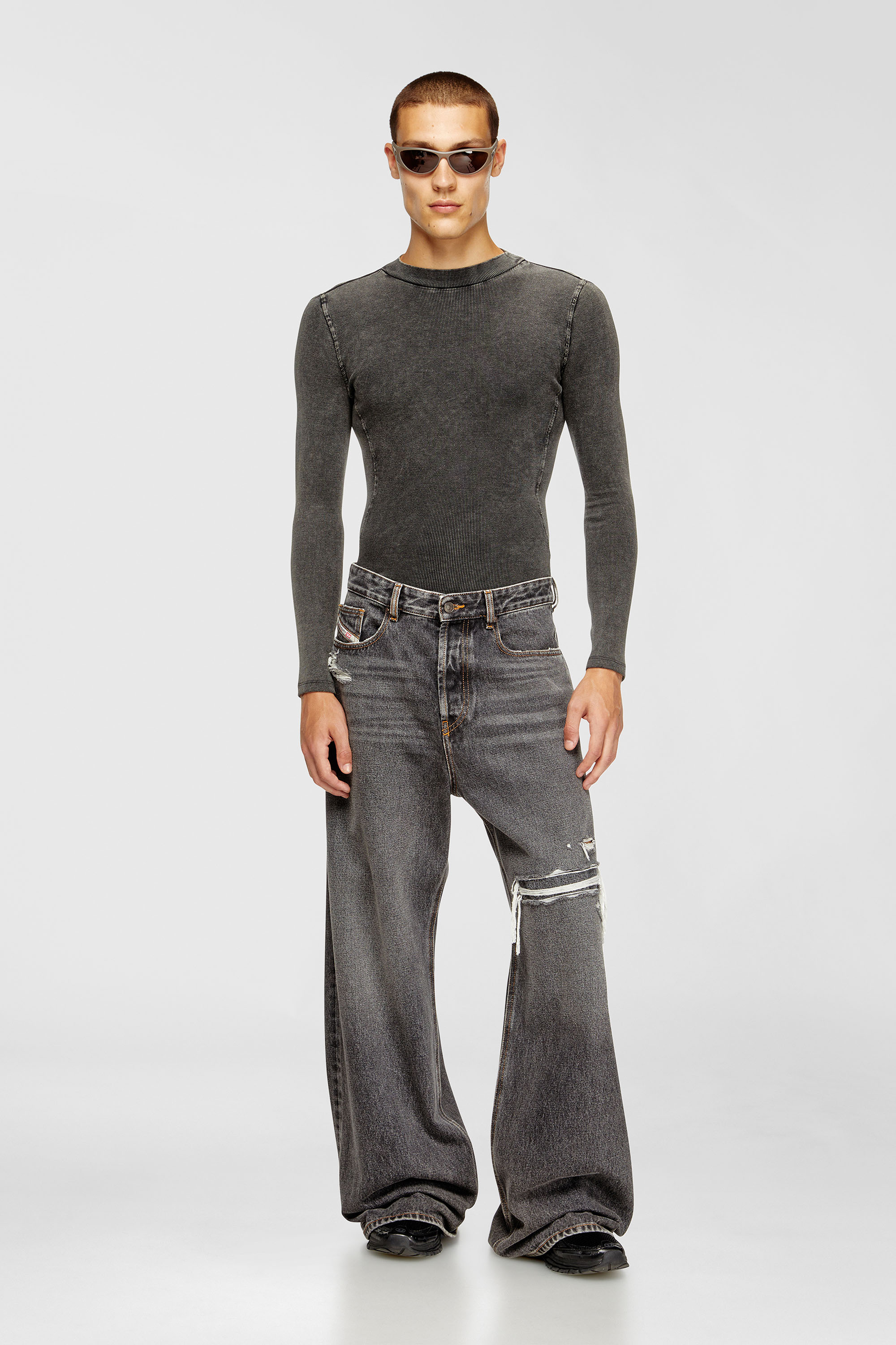 Diesel - Male's Relaxed Jeans D-Rise 007F6, ブラック/ダークグレー - 2
