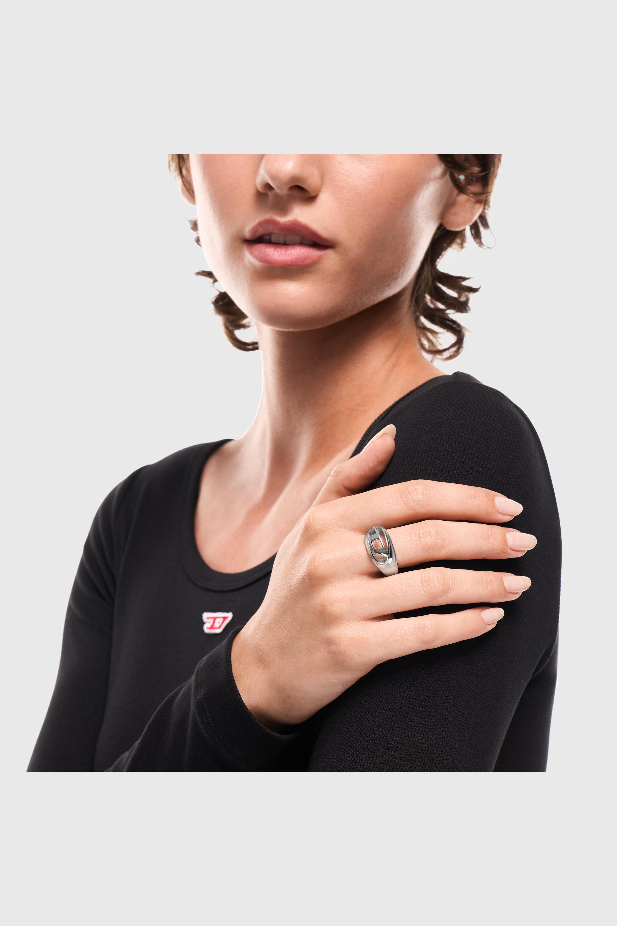 Diesel - DX1715040, Unisex's リング in シルバー - 4