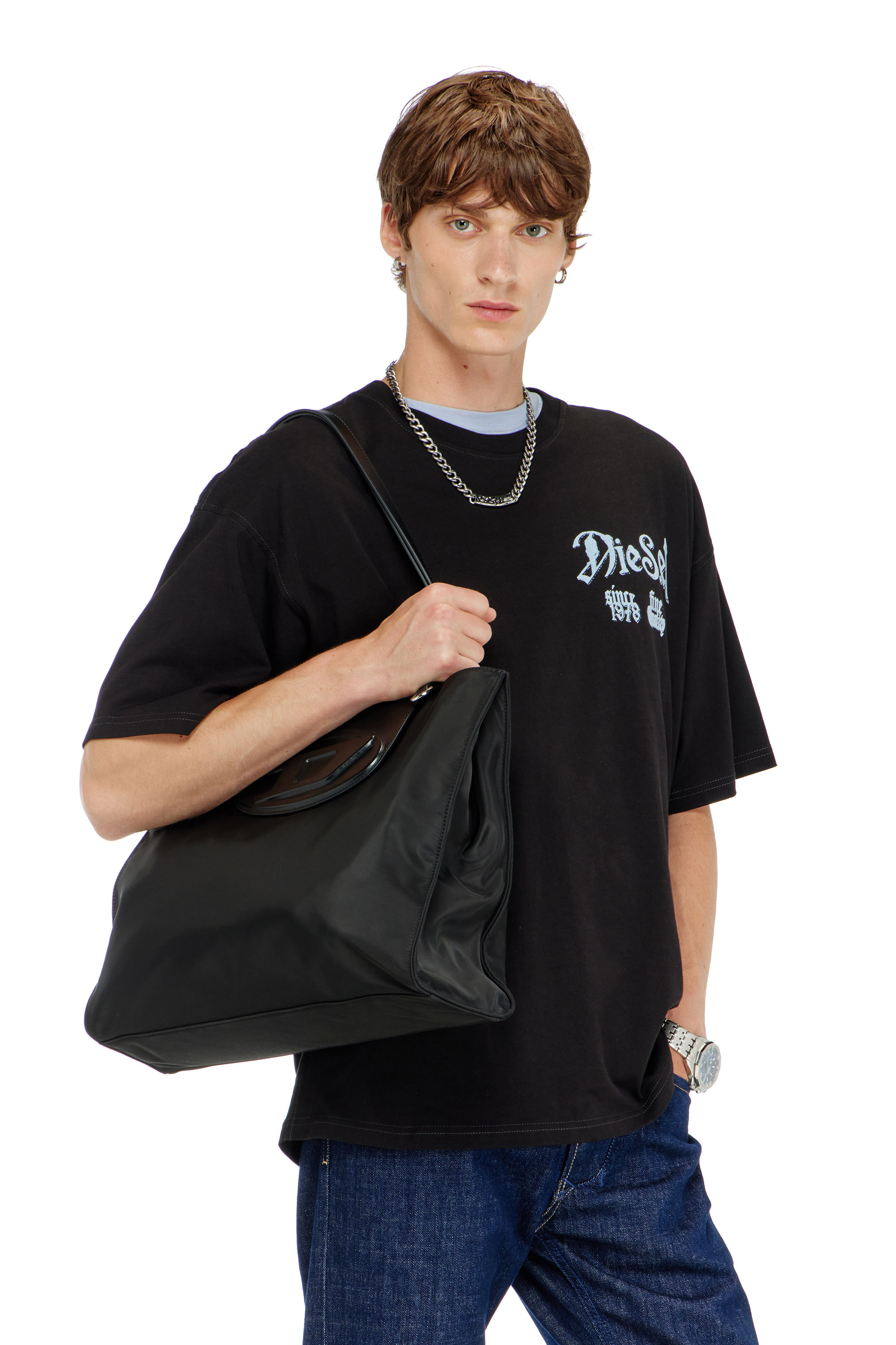 Diesel - T-BOXT-AA2, Male's Tシャツ in ブラック - 1