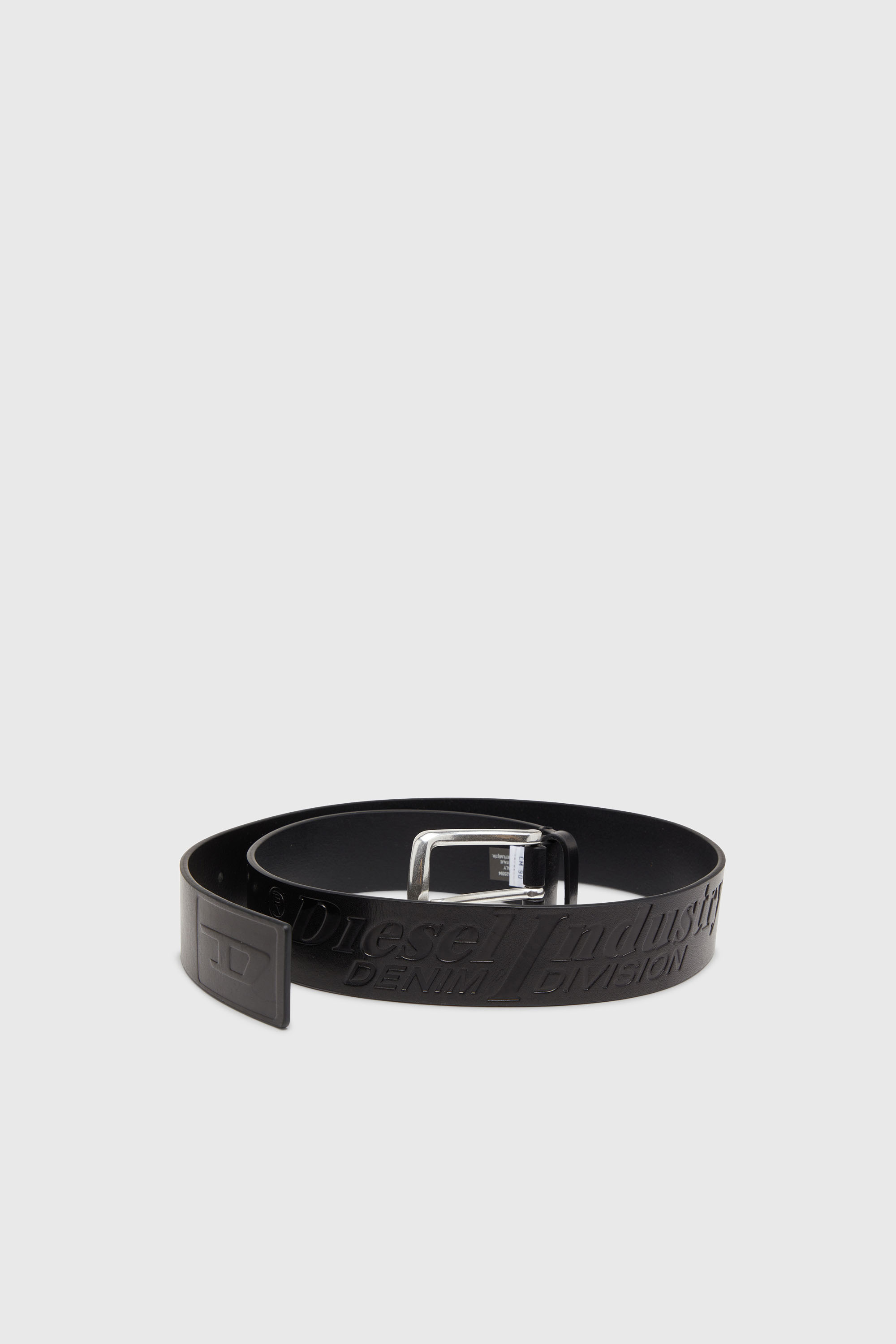Diesel - B-FLAG-D EMBOSSED, Male's レザーベルト in ブラック - 3