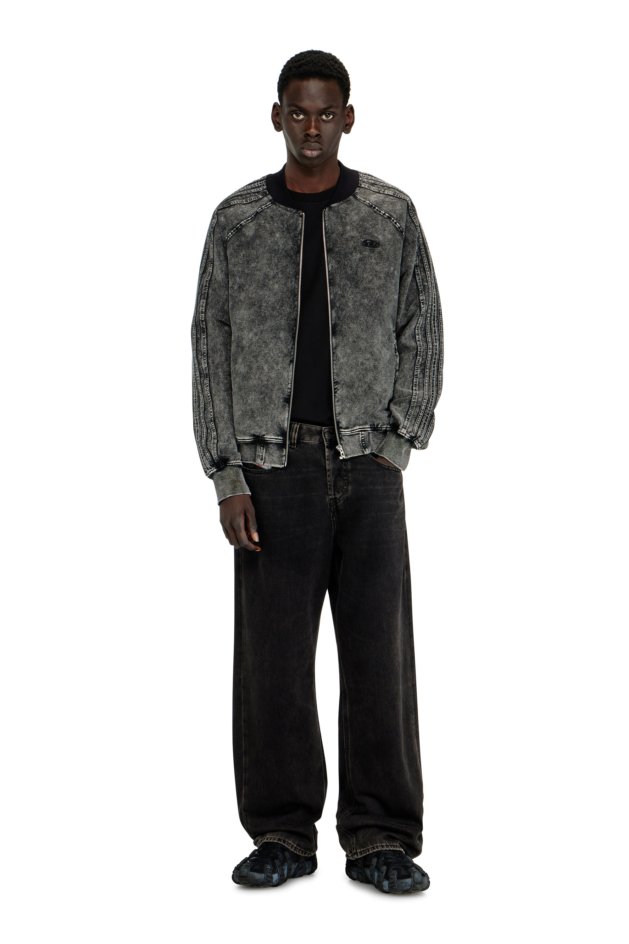 Diesel - Male's Relaxed Jeans 2001 D-Macro 09I35, ブラック/ダークグレー - 1