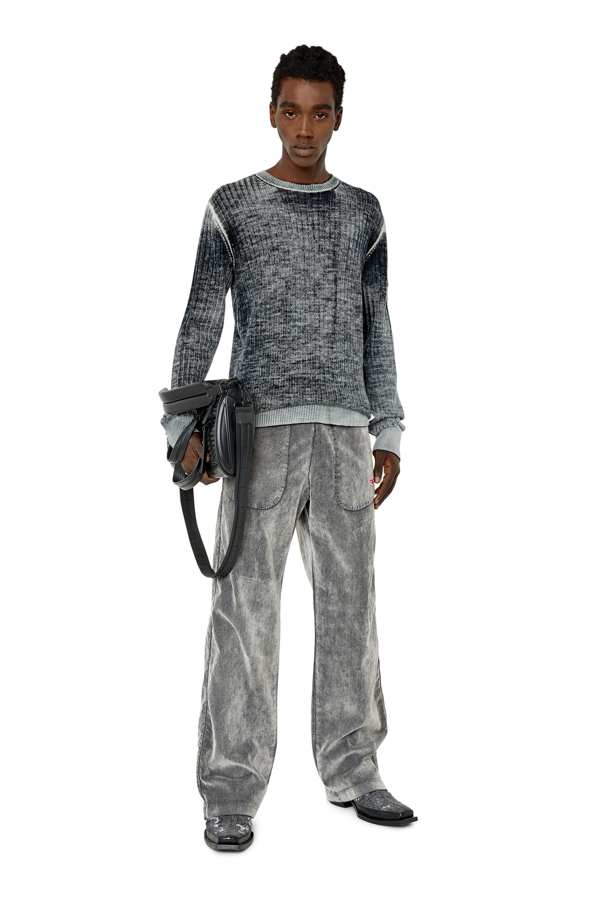 Diesel - Straight D-Martians Track Denim 068CF, ライトグレー - Image 5