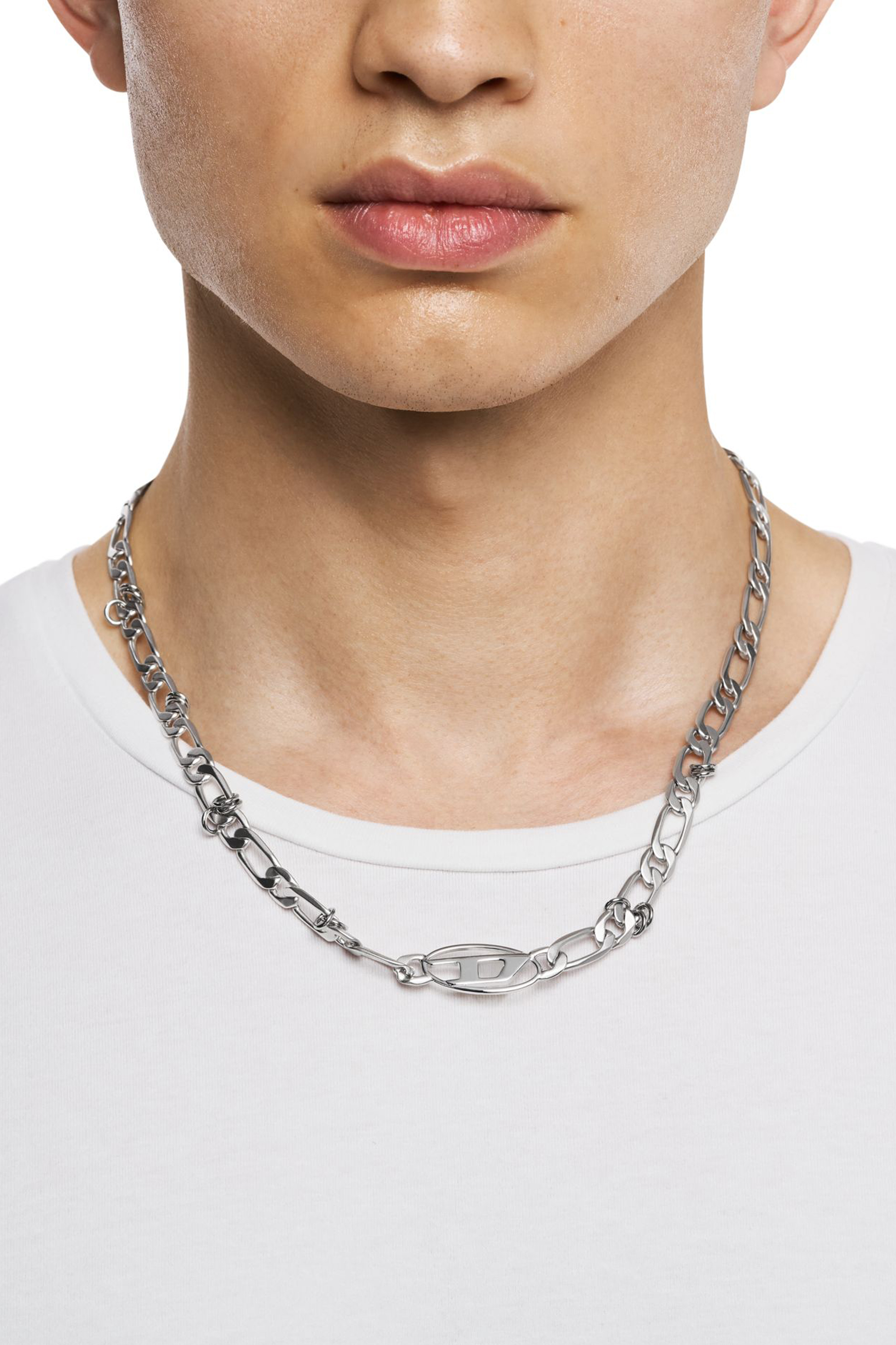 Diesel - DX1600040, Unisex's Stainless Steel and Brass Chain Necklace in シルバー - 4