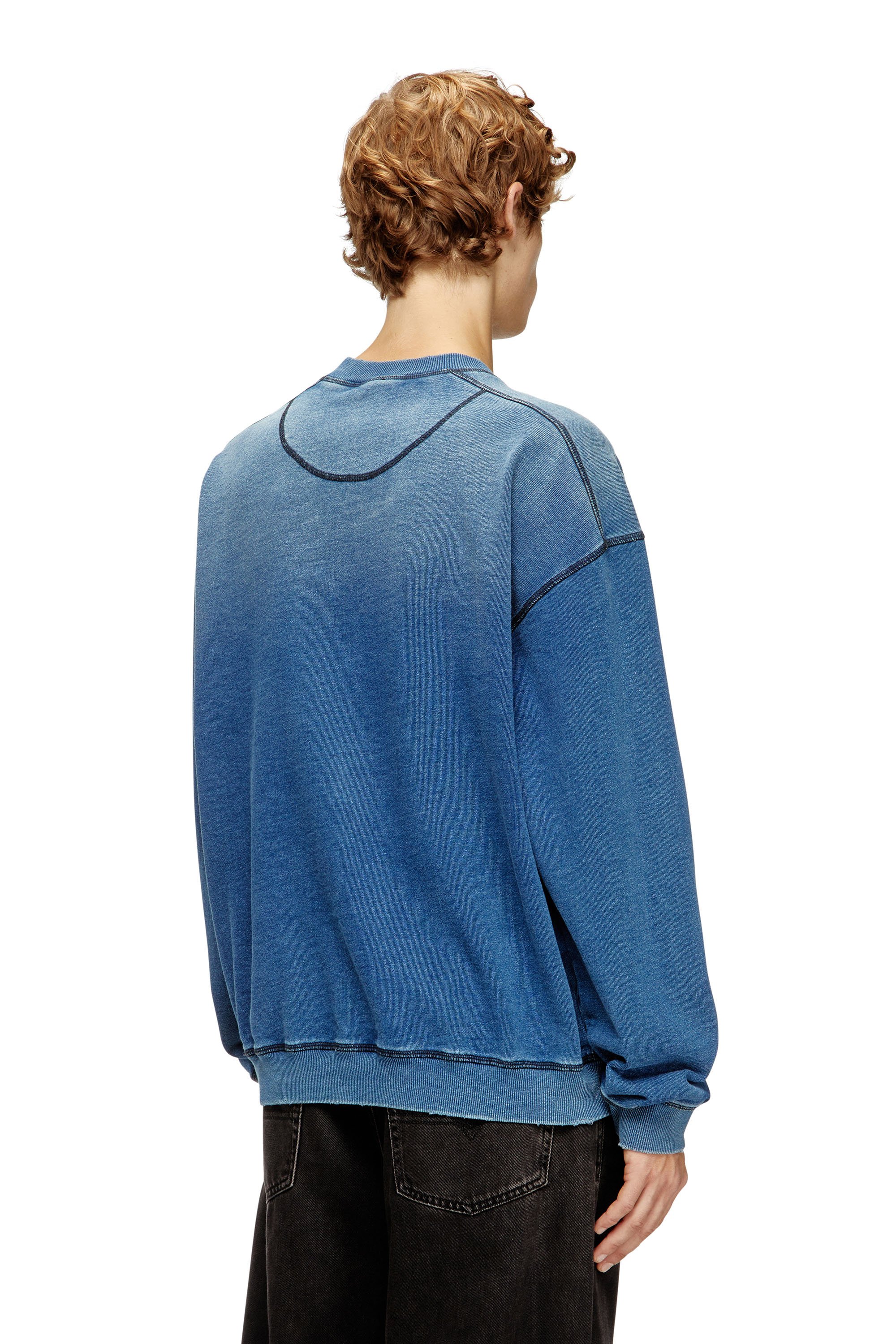 Diesel - S-CRAO-BOXT, Male's プルオーバースウェット in ブルー - 4